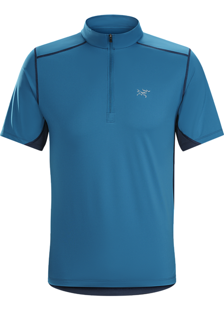 Accelero Comp Zip Neck SS Men's Deep Cove/Nocturne