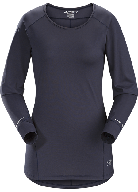 T-shirt Motus Col Rond ML Women's Black Sapphire