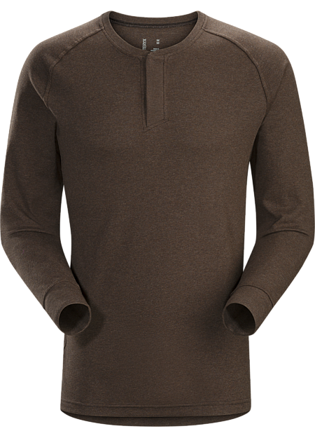 Sirrus Henley LS Men's Carob Heather