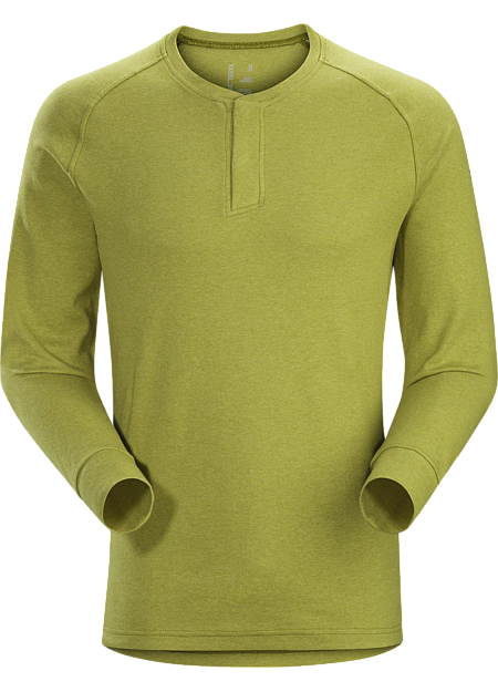 Sirrus Henley LS Men's Olive Amber Heather