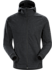 Word On End Full-Zip Hoody Men's New Black Heather