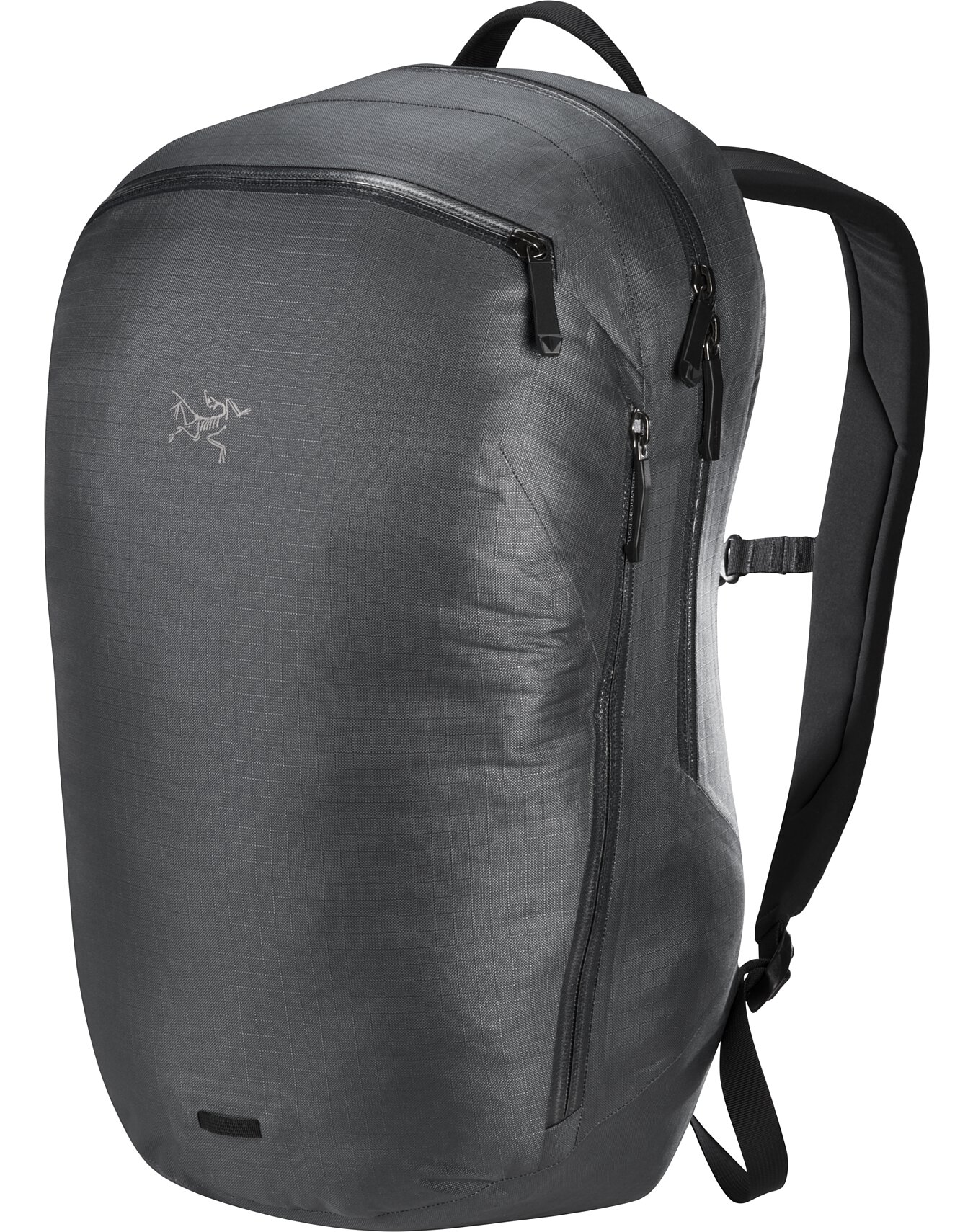 black zip backpack