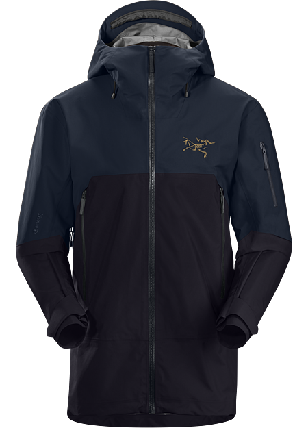 Arc'teryx Men's Rush Jacket ReBird, Black/kingfisher, Size M