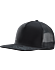 Bird Brim Flat Trucker Hat Black