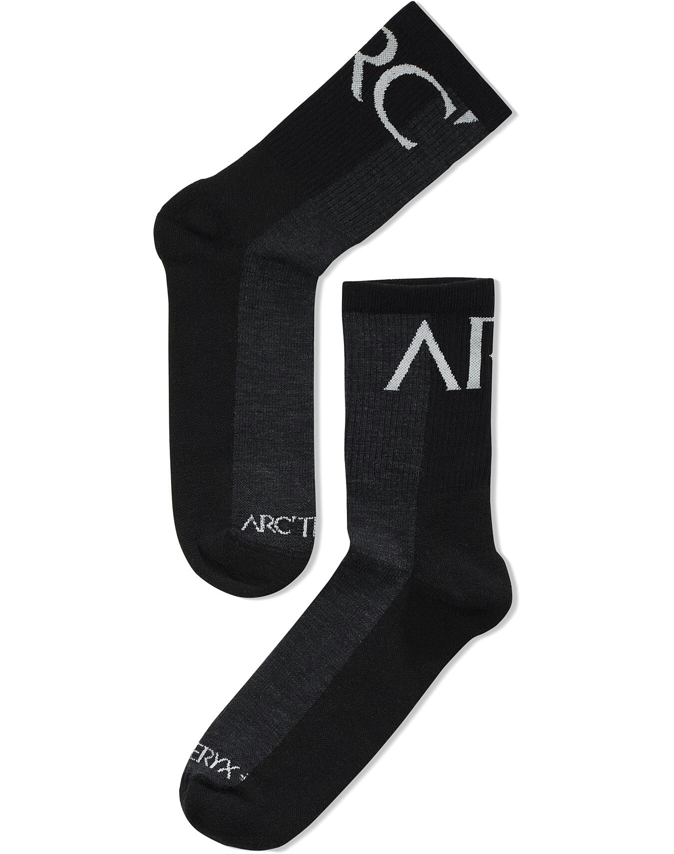 Merino Wool Lightweight 3/4 Crew Sock - Black | Arc'teryx