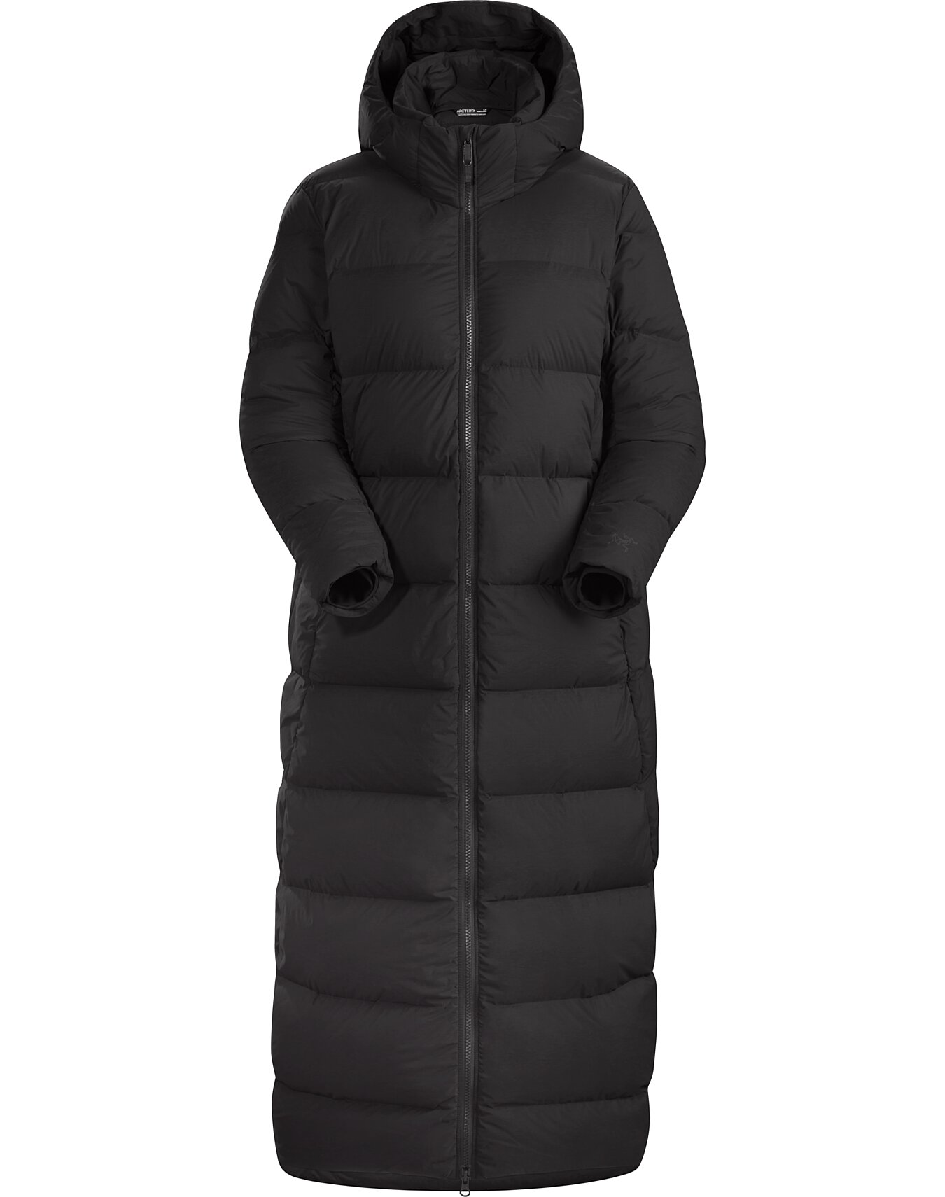 womens long down coat with hood