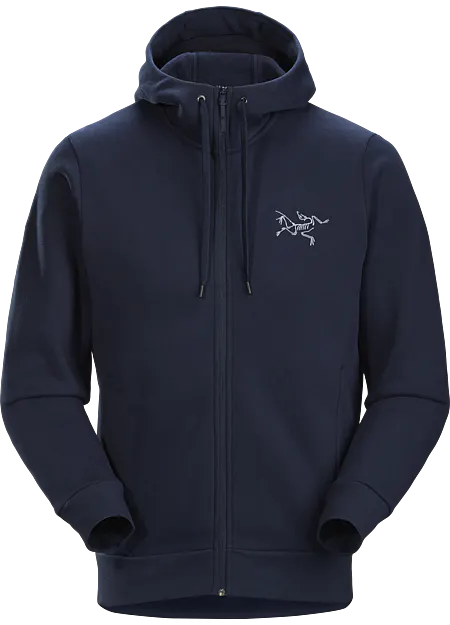 バードエンブレム フルジップ フーディー メンズ Arc Teryx