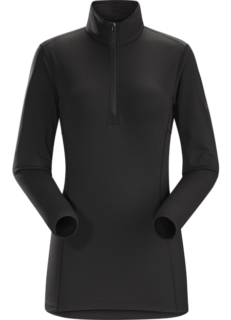 Phase AR Zip Neck LS Women's Black