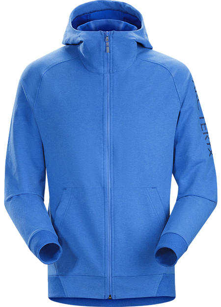 Word On End Full-Zip Hoody Men's Deja Blue Heather