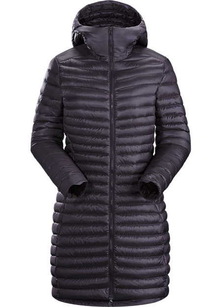 women's lightweight long puffer coat