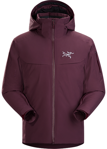 maroon ski jacket