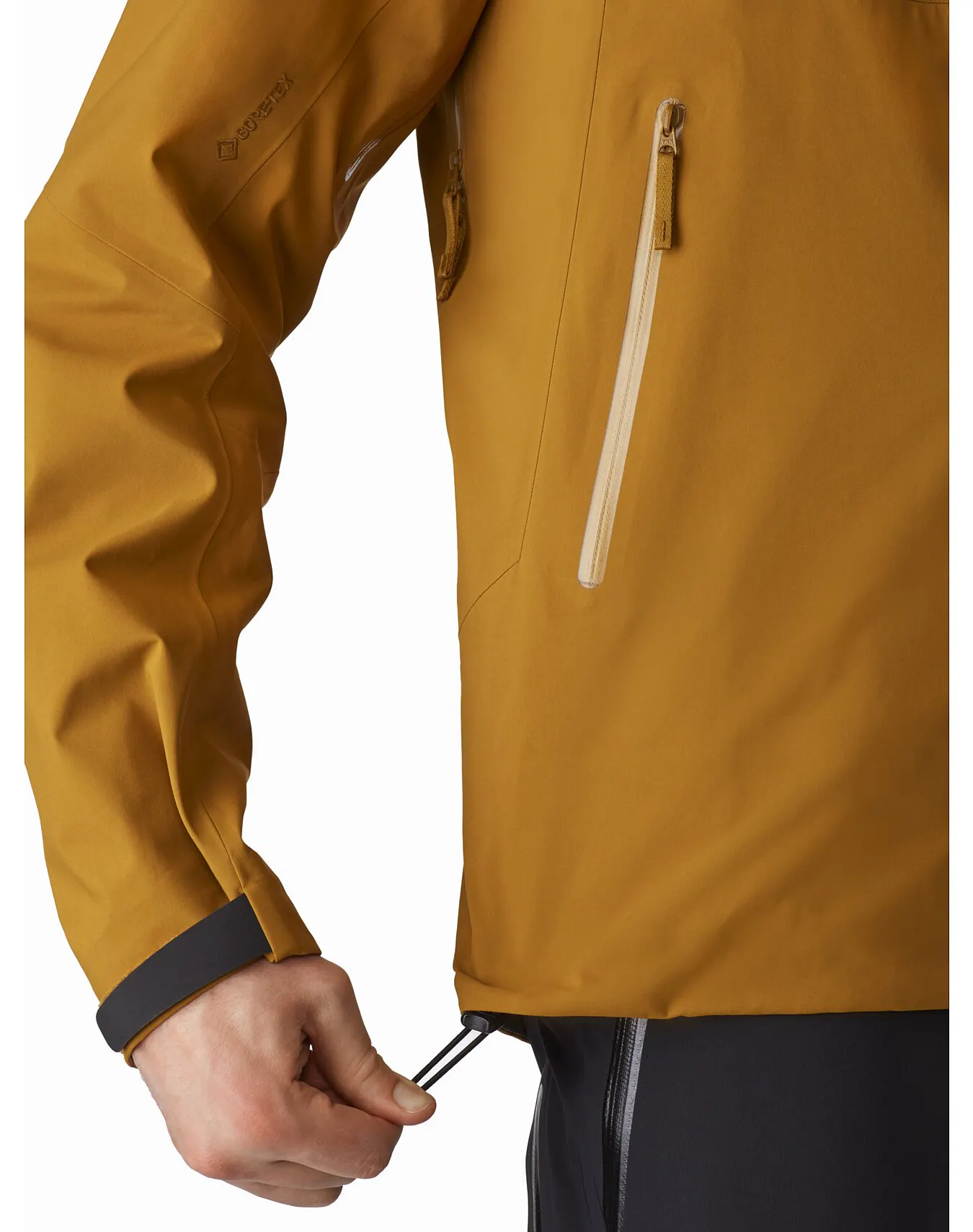 cinched waist raincoat