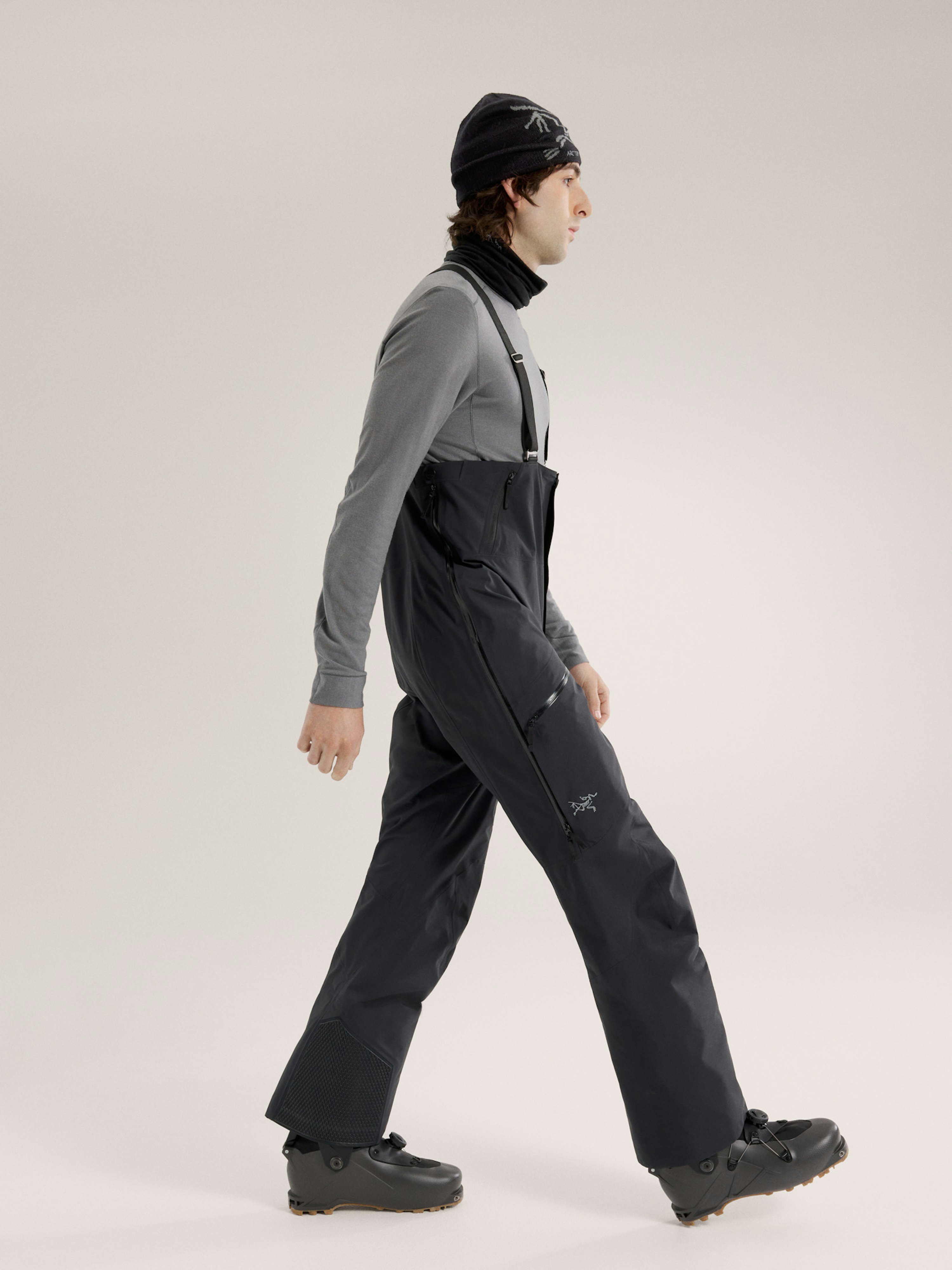 Rush Bib Pant Black Side View