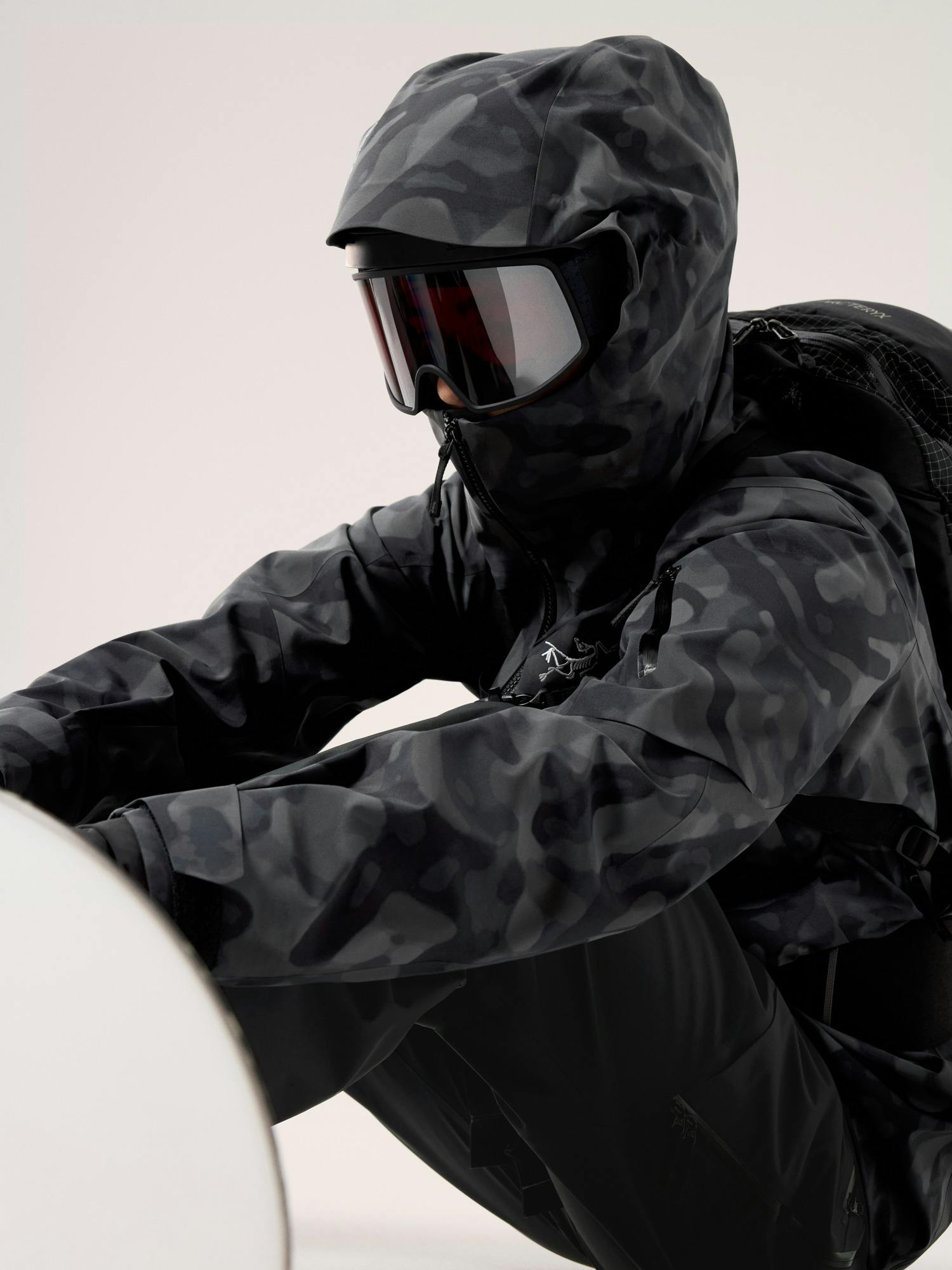 Sentinel Relaxed Jacket Print Women's Black Grottoflage Hood