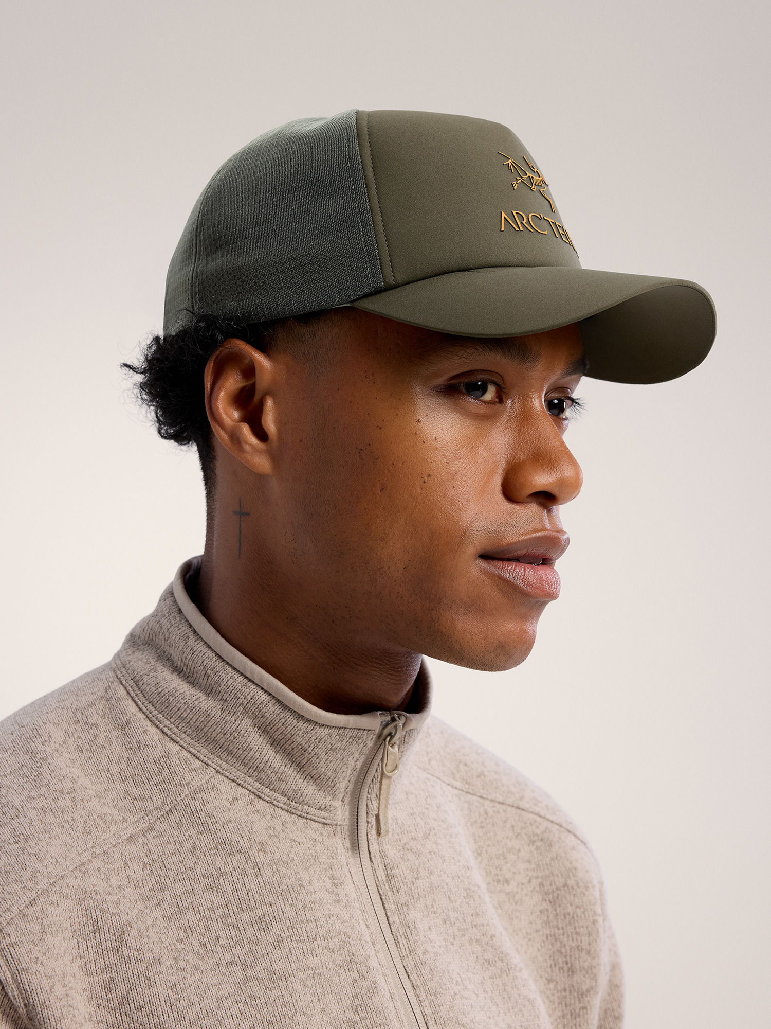 Bird Word Trucker Curved Hat Tatsu / Forage / Yukon Side View