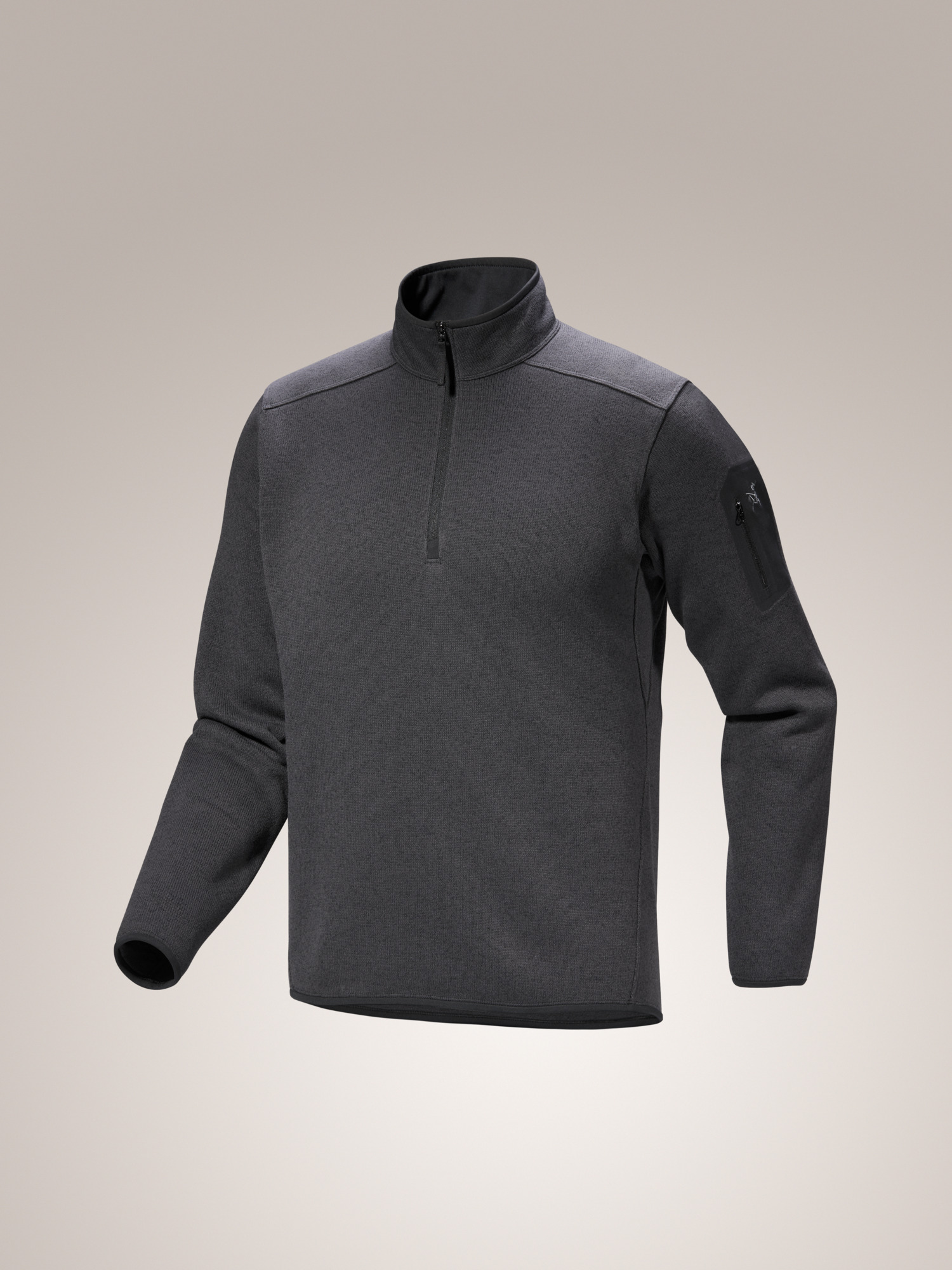 Arc'teryx Black Gray Skeena Zip Neck Long Sleeve Sweatshirt store