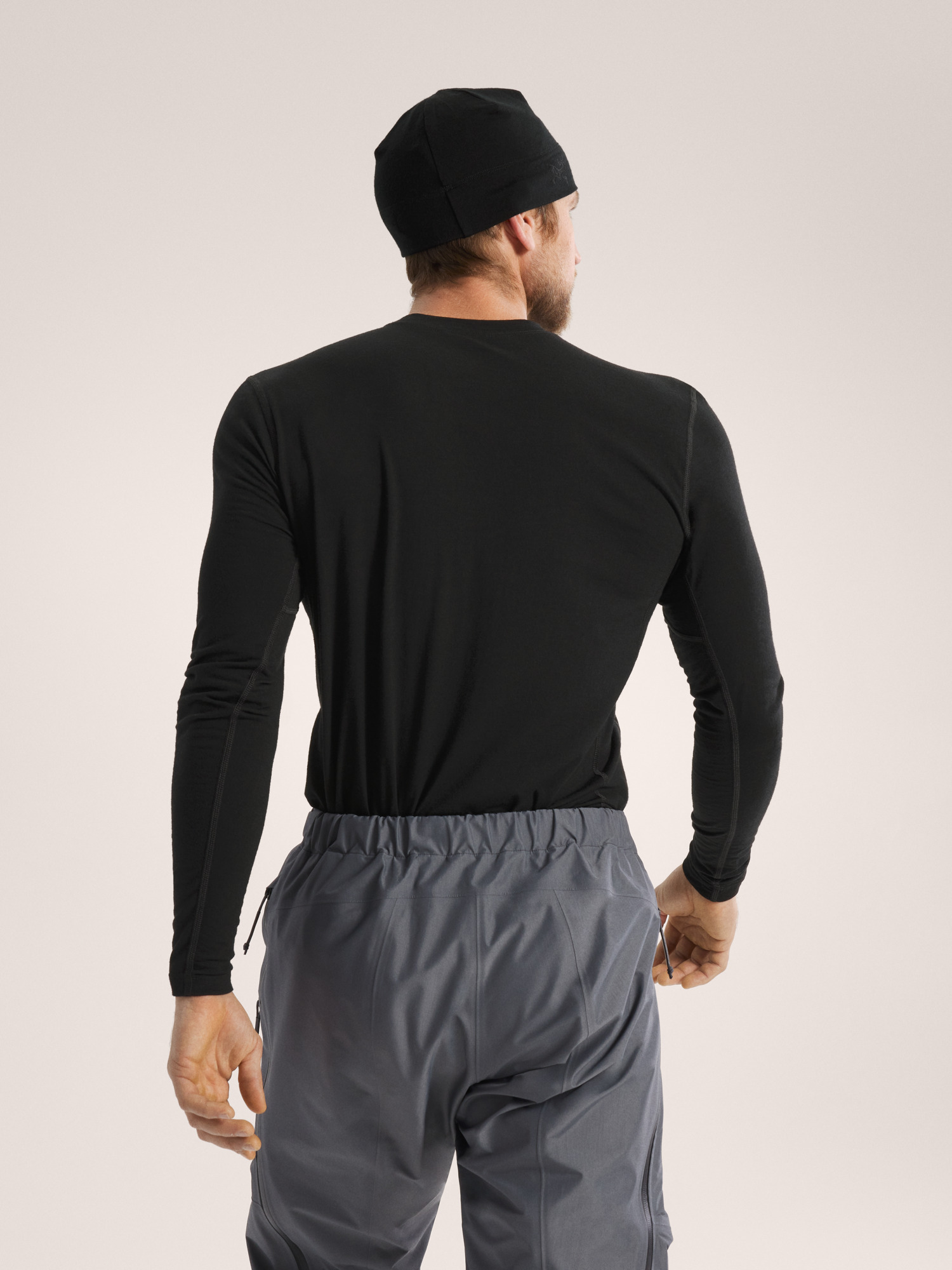 Cold WX LS Shirt AR Wool Black Back View