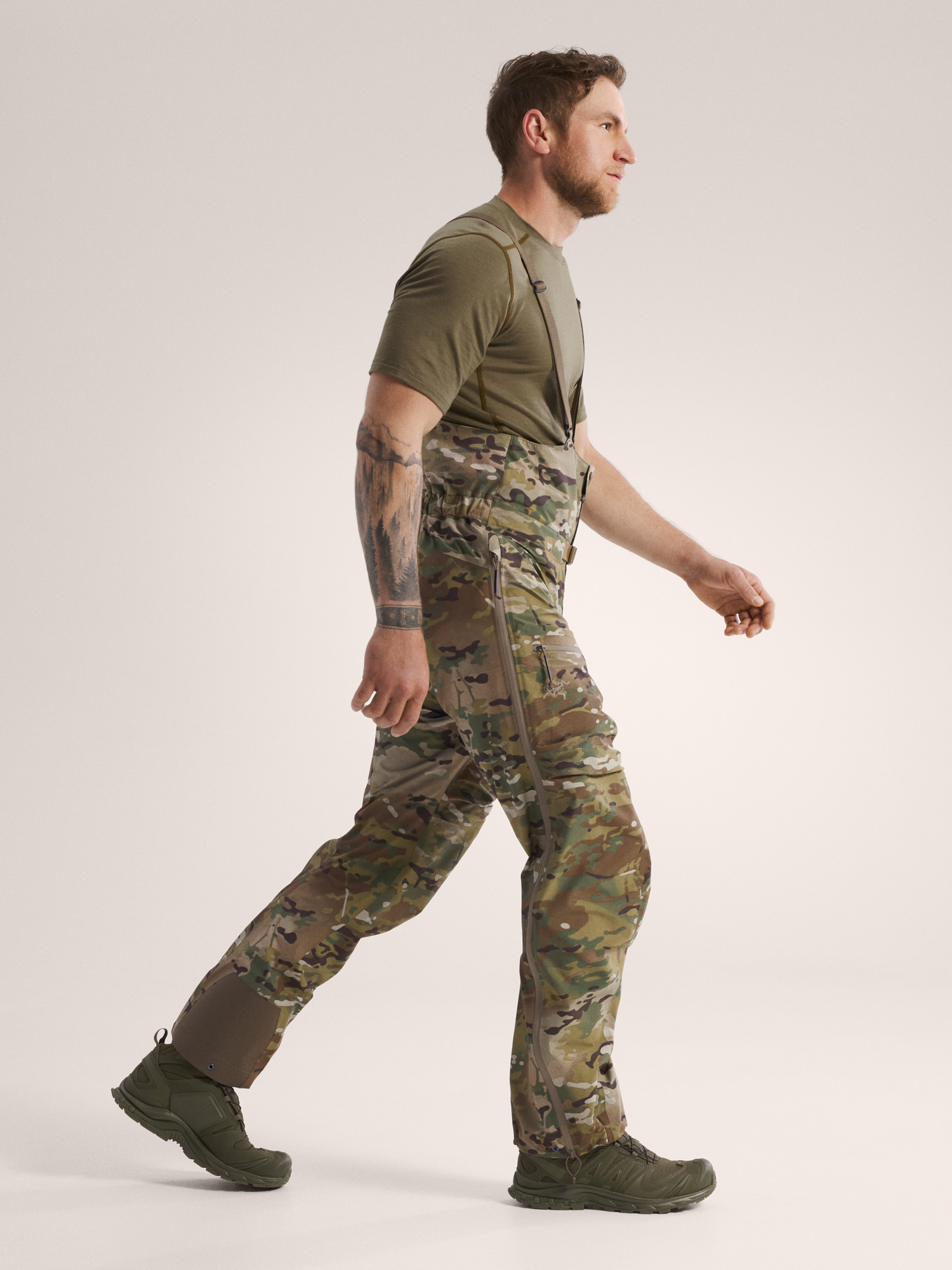 Alpha Bib Pant MultiCam Gen 2 Multicam Side View