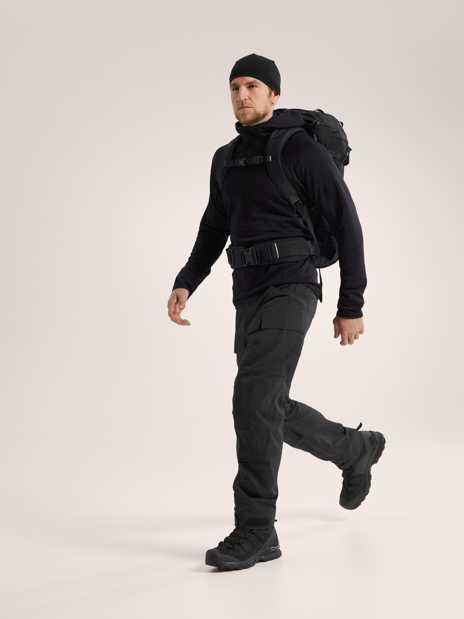 Delta AR 1/2 Zip Neck Hoody Black Full Body