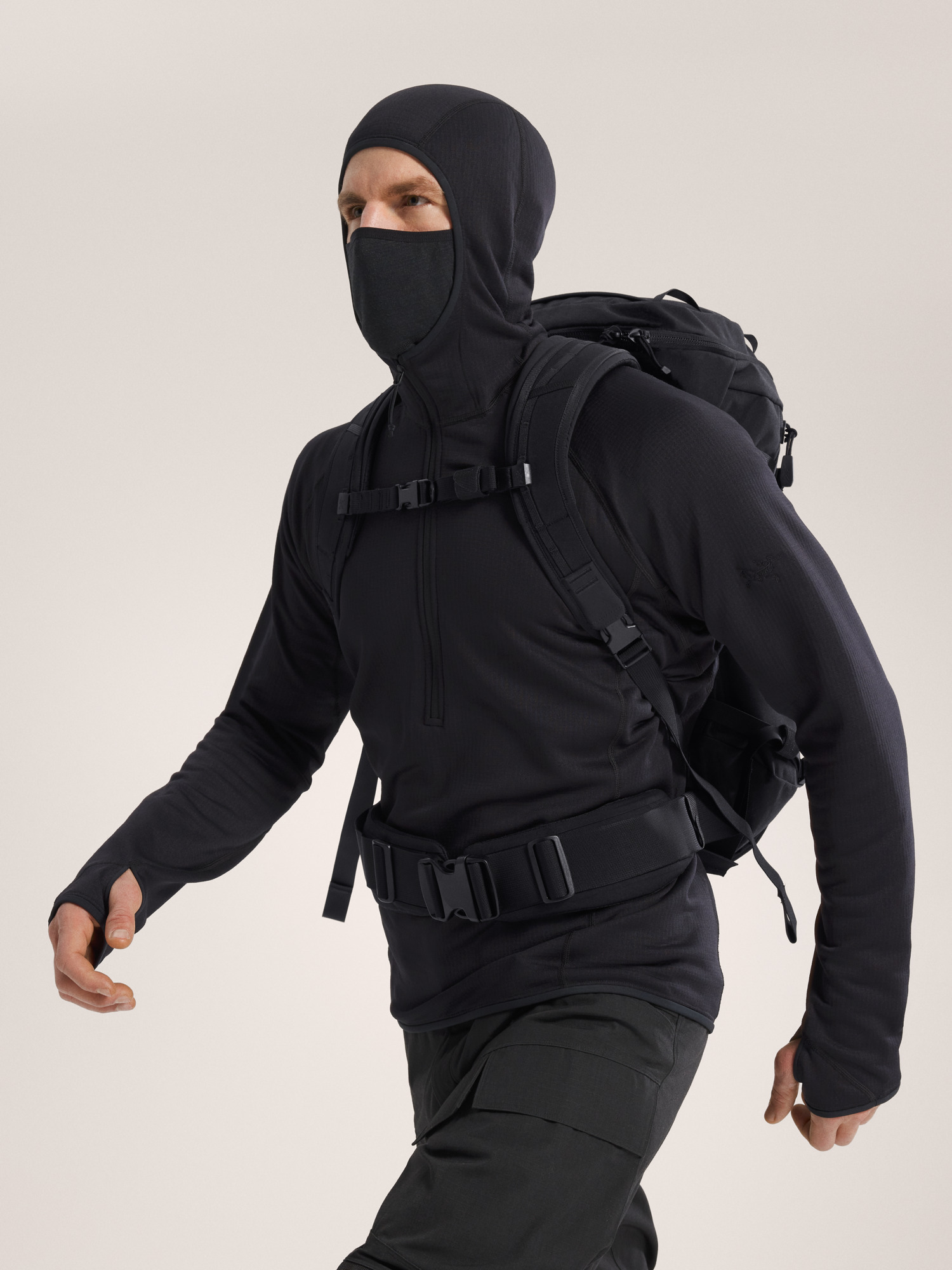 Delta AR 1/2 Zip Neck Hoody Black Hover