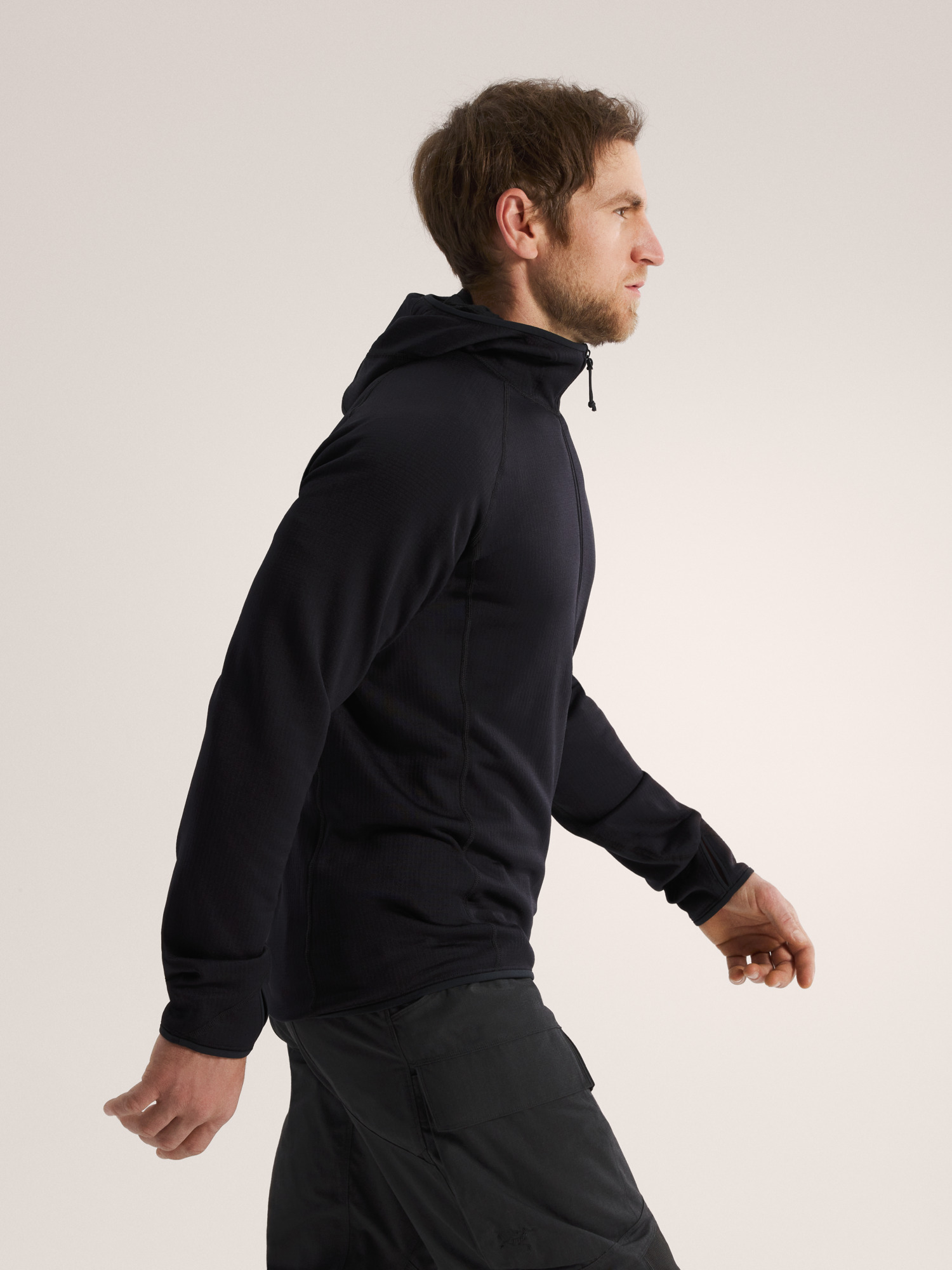 Delta AR 1/2 Zip Neck Hoody Black Side View