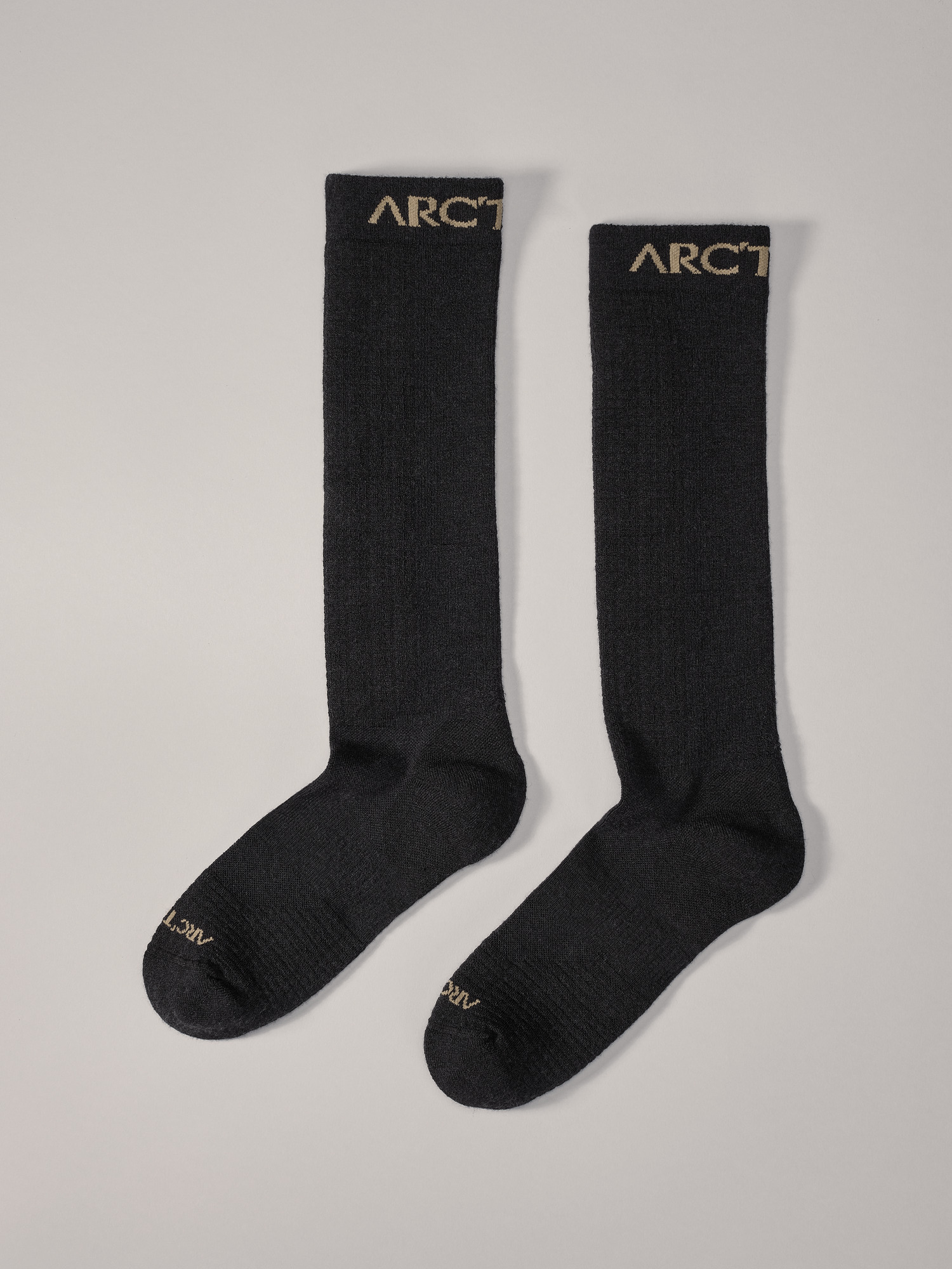 Merino Wool Ski Sock Black Hover