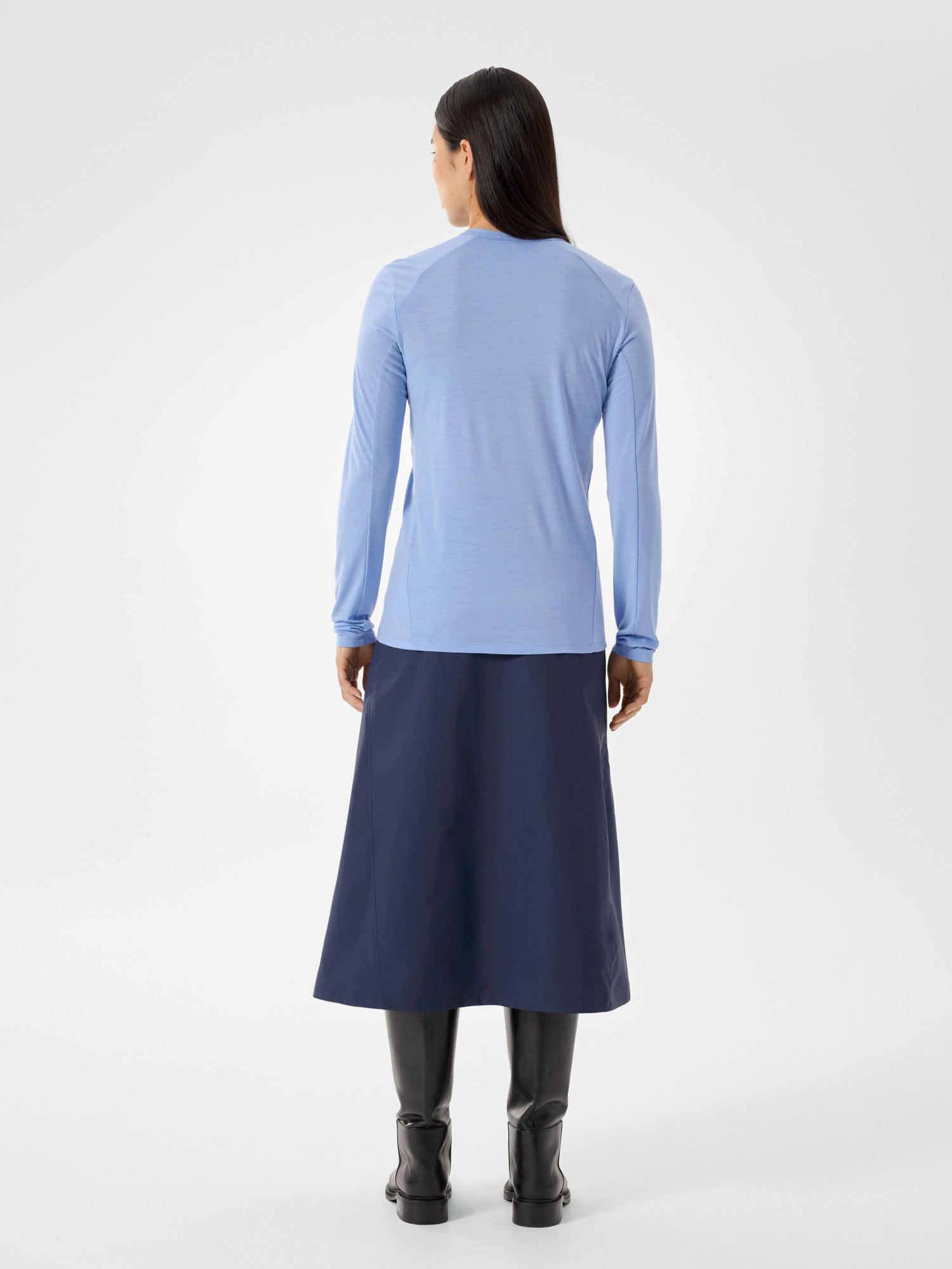 Frame Crew Neck Shirt LS Women's Waterfront Back View