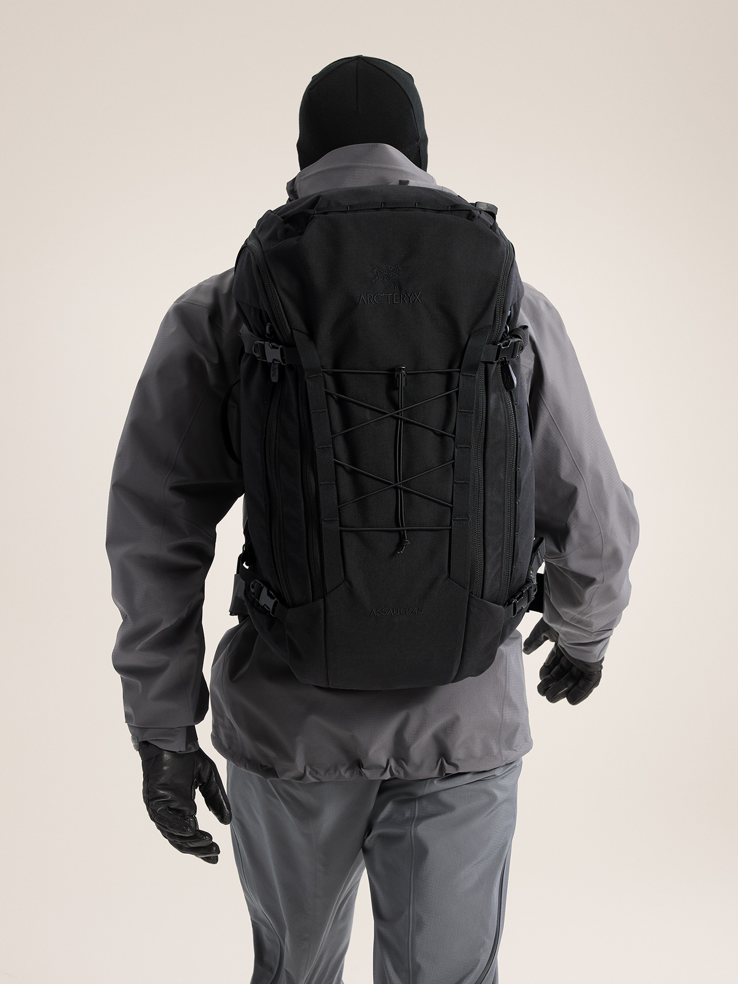 Assault Pack 45 Black Front View