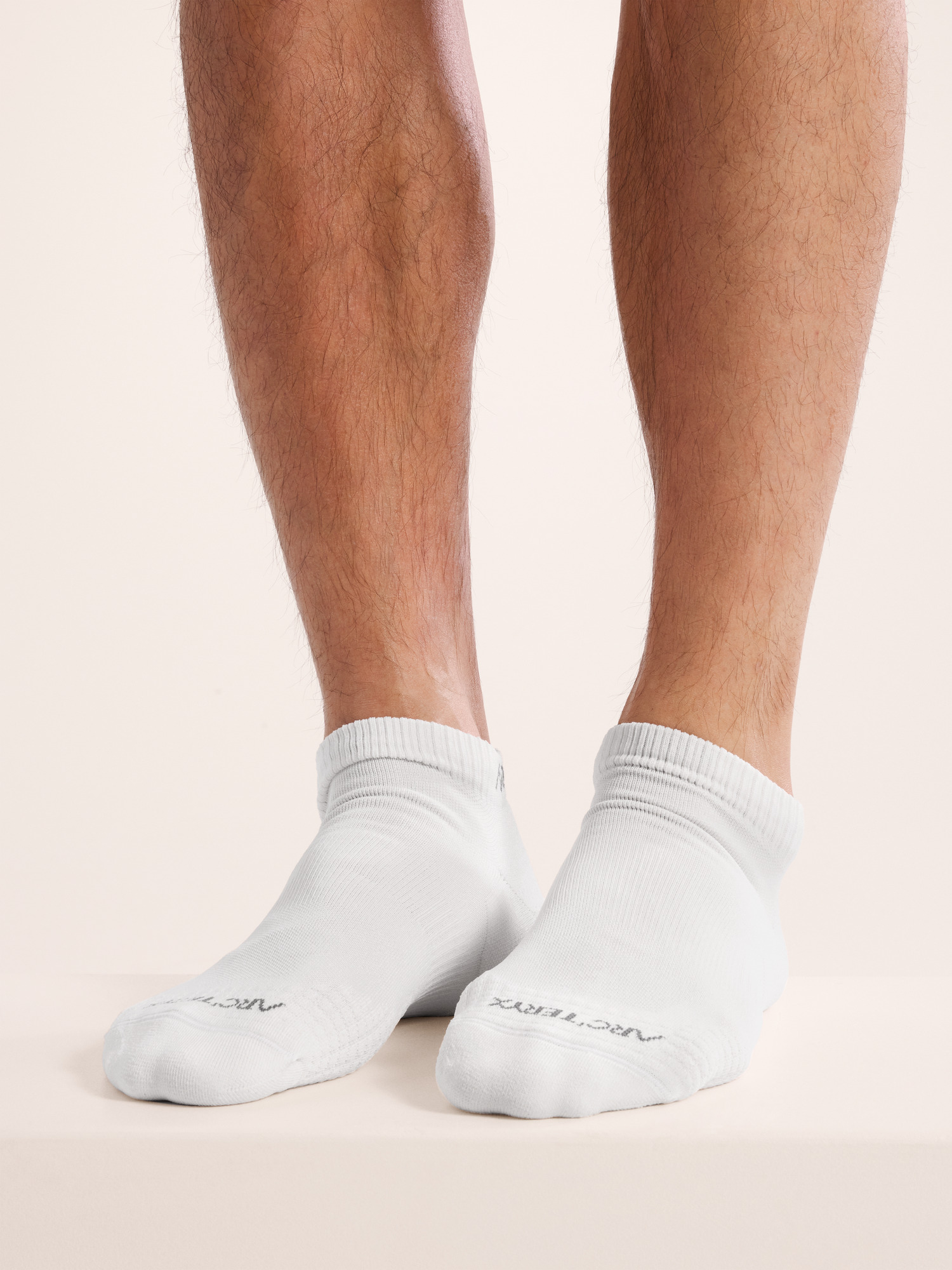 Synthetic Low Cut Sock White Front View