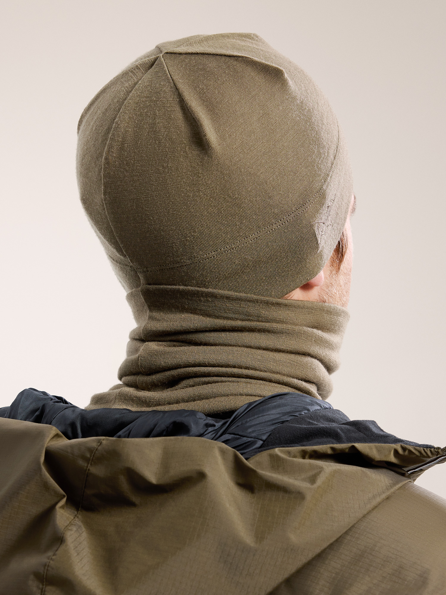 Cold WX Neck Gaiter AR Wool Crocodile Back View