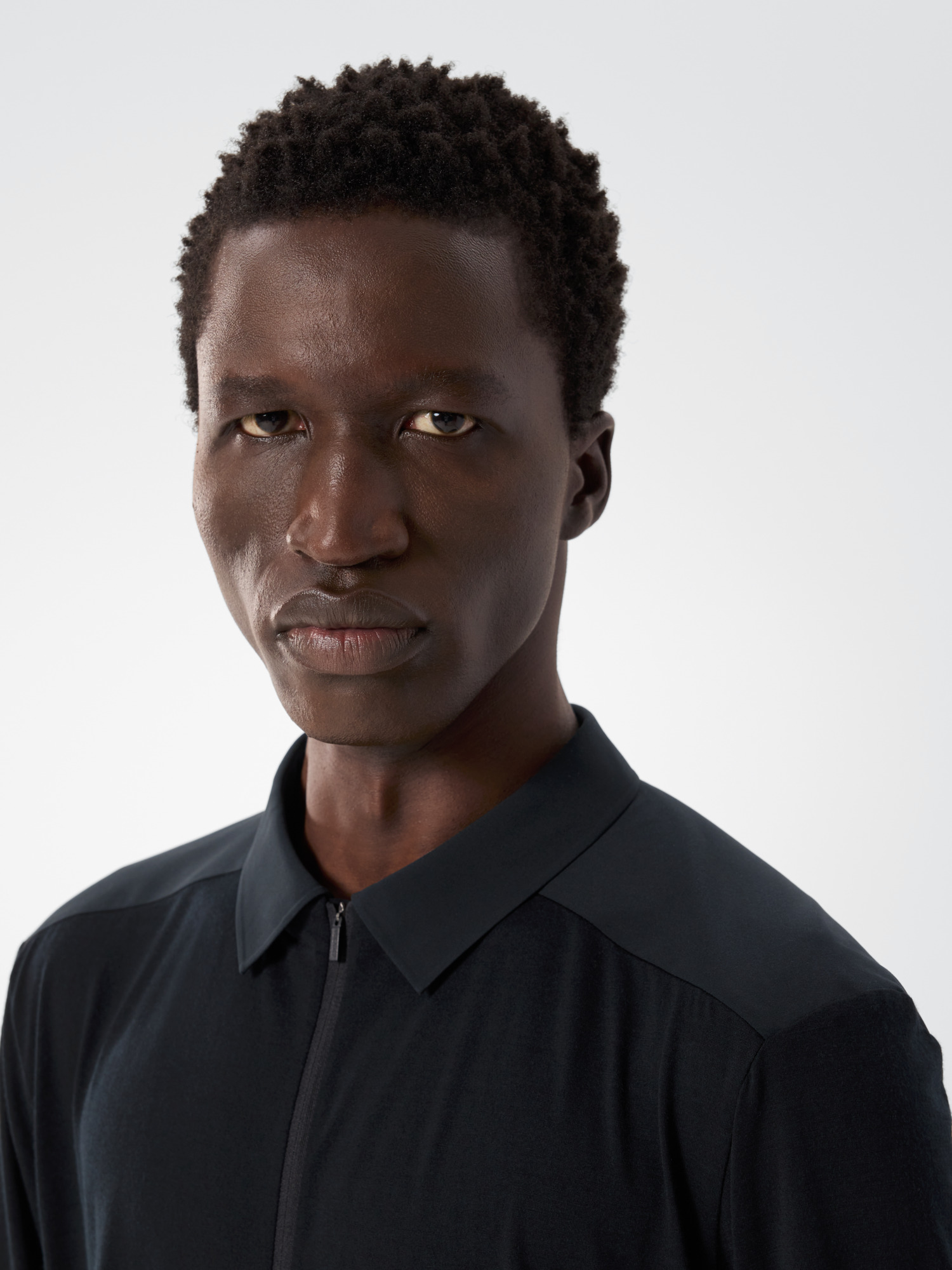 Frame Polo Shirt LS Black Hover