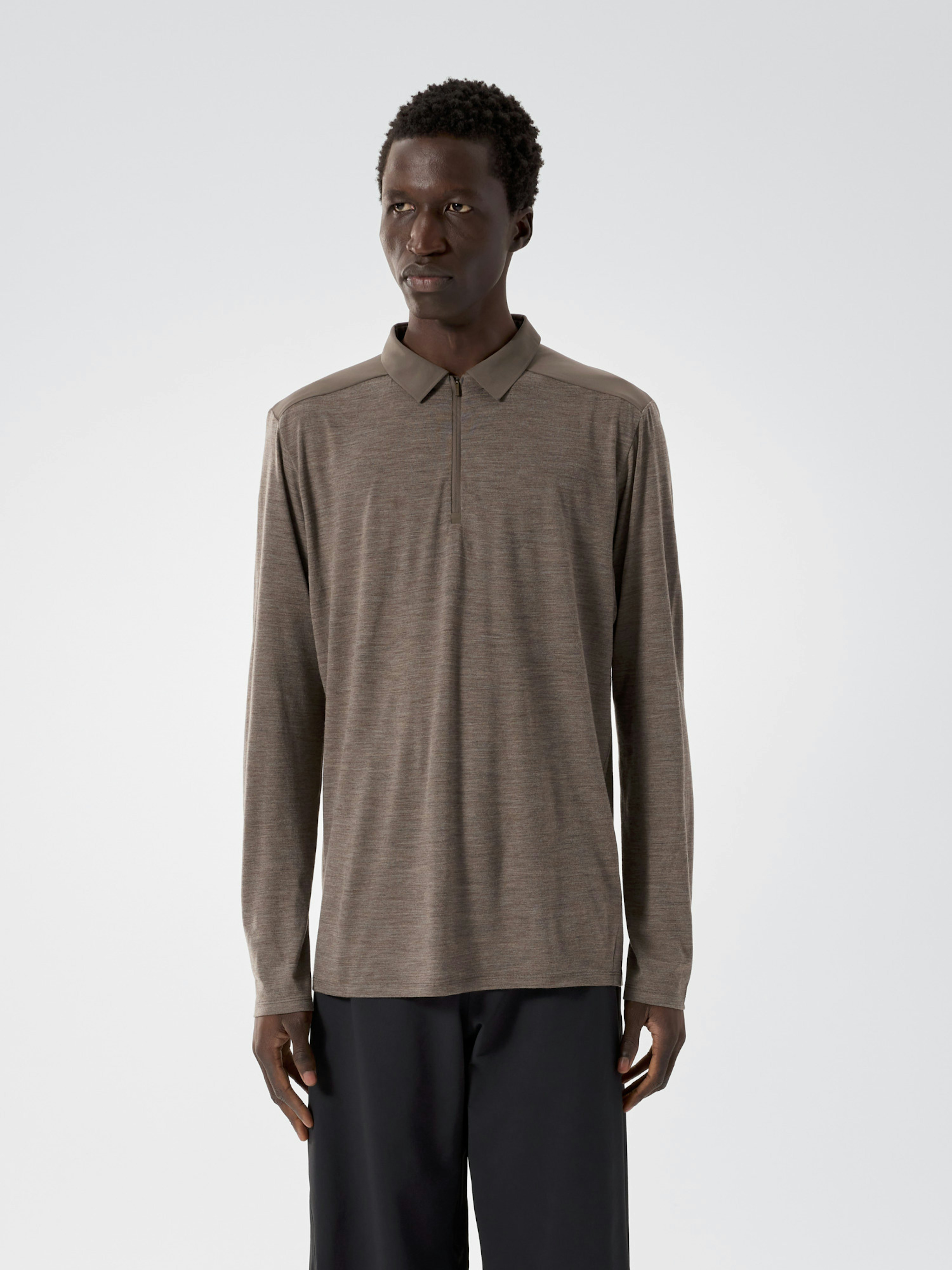 Frame Polo Shirt LS Gnosis Heather Front View