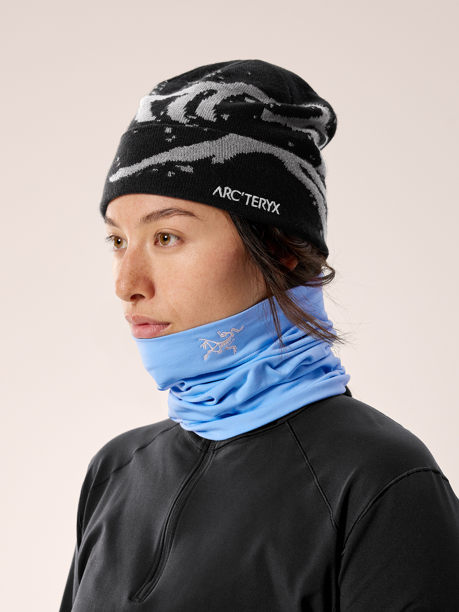 Rho Synthetic Neck Gaiter Long Glacial Side View