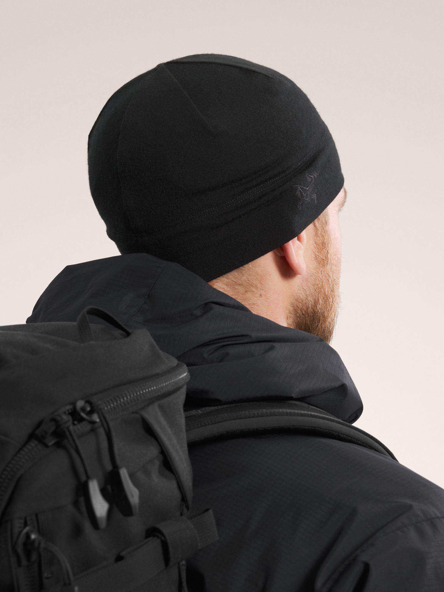 Cold WX Beanie AR Wool Black Back View