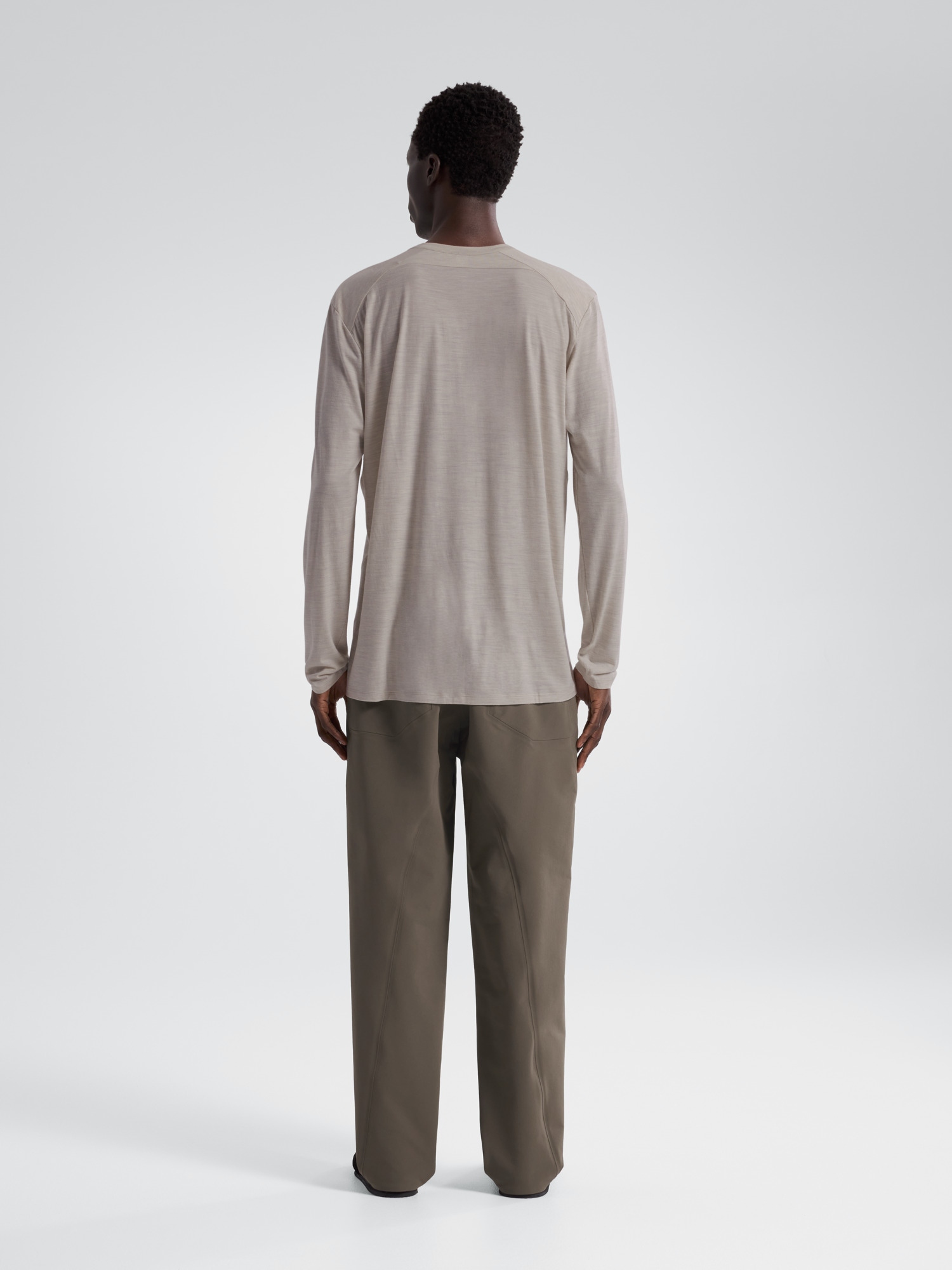 Frame Shirt LS Dark Cocoon Heather Back View