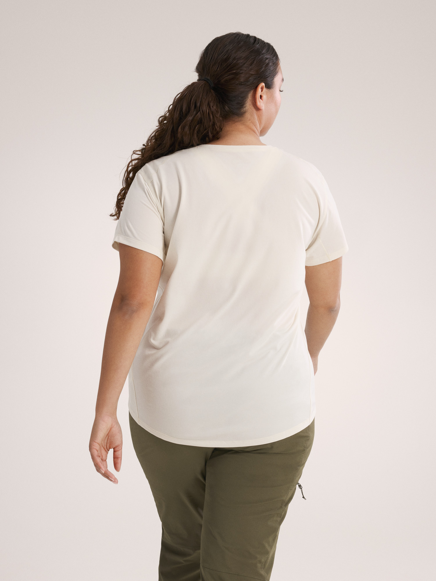 Taema Crew Neck Shirt SS Women's Arctic Silk Heather Back View