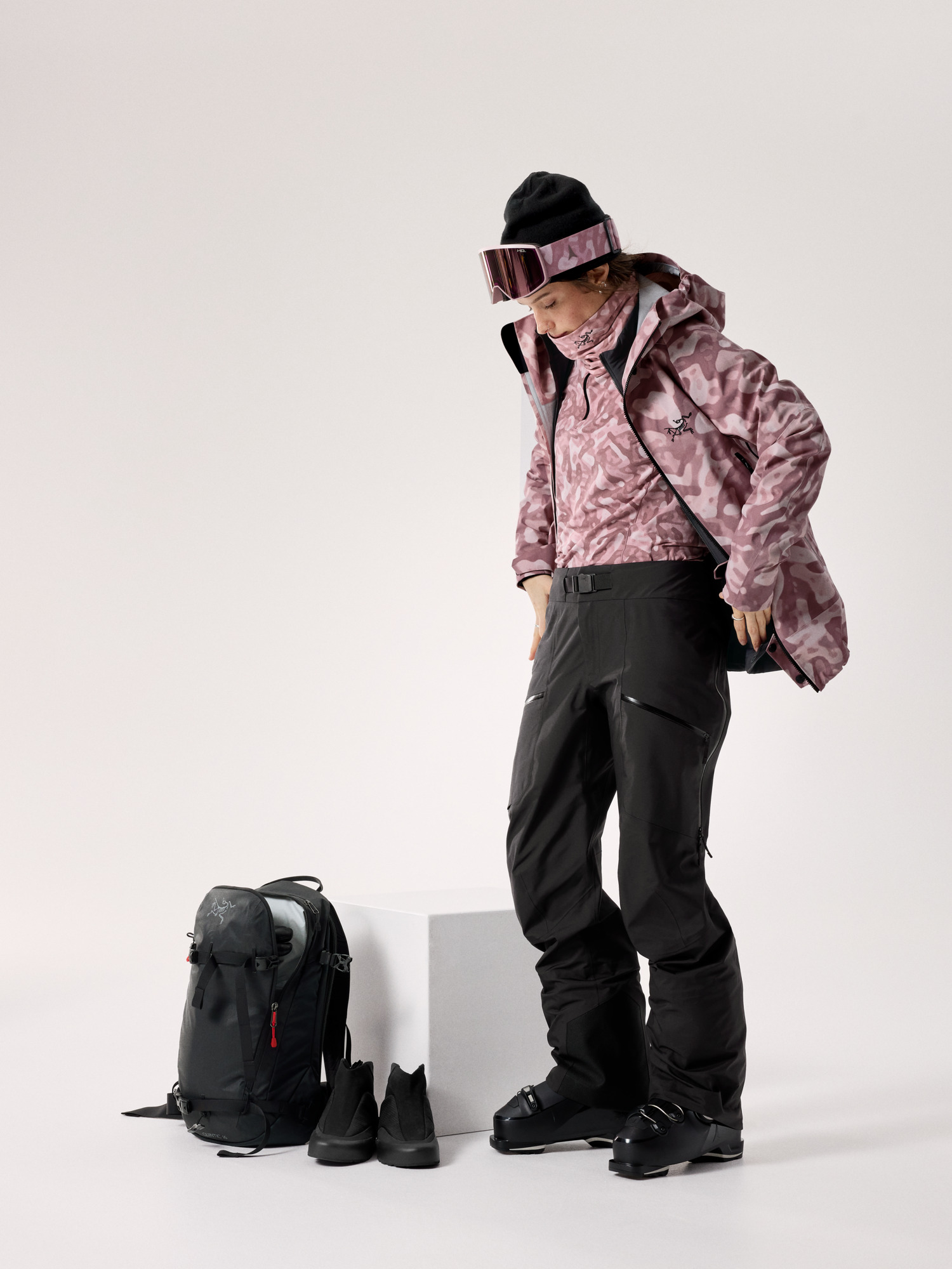 Rho Zip Neck Print Women's Bliss Grottoflage Full Body