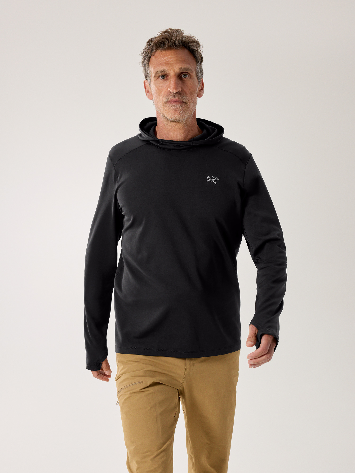Cormac Heavyweight Hoody Black Front View