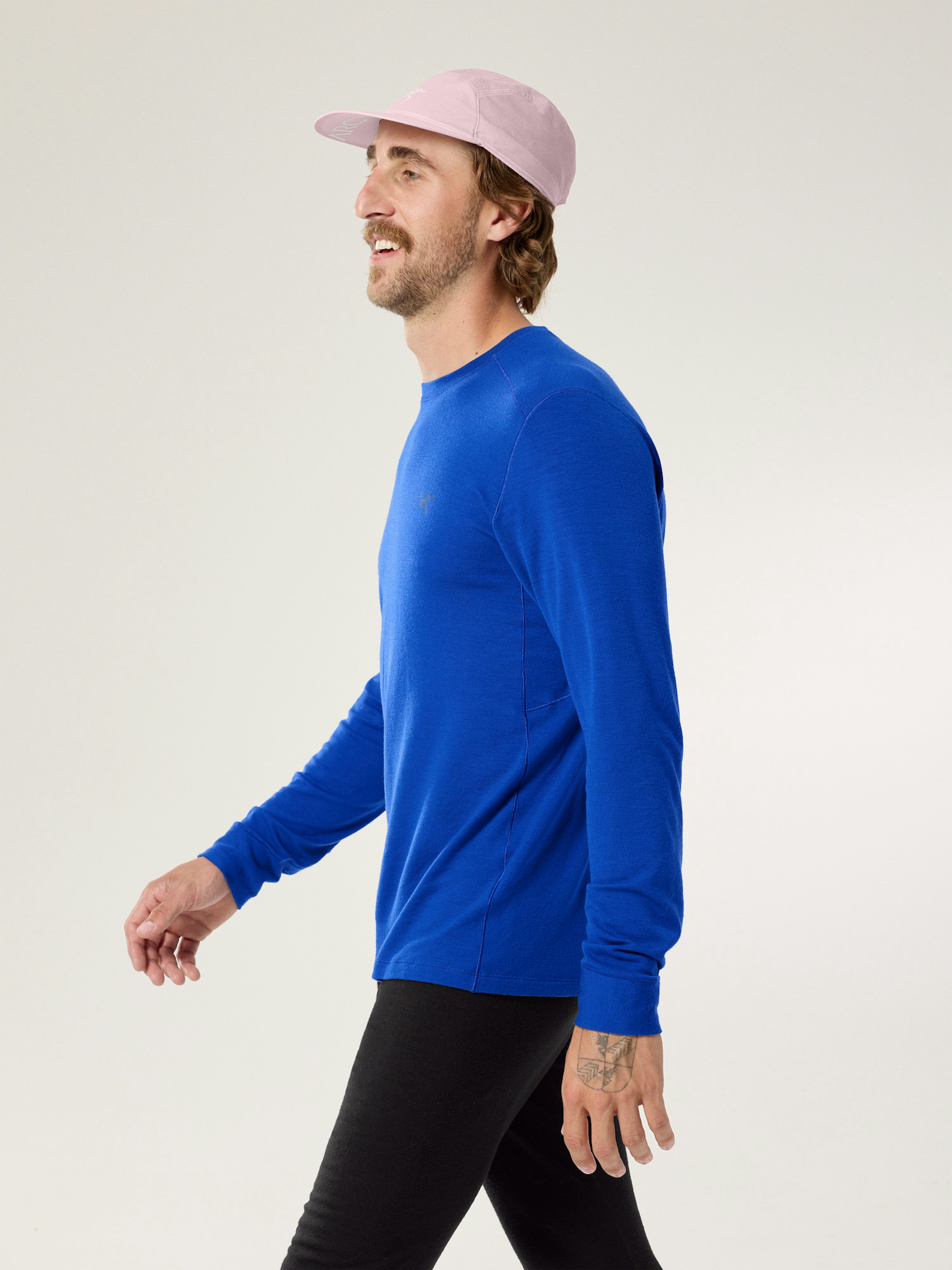 Rho Merino Wool Crew Neck LS Vitality Side View