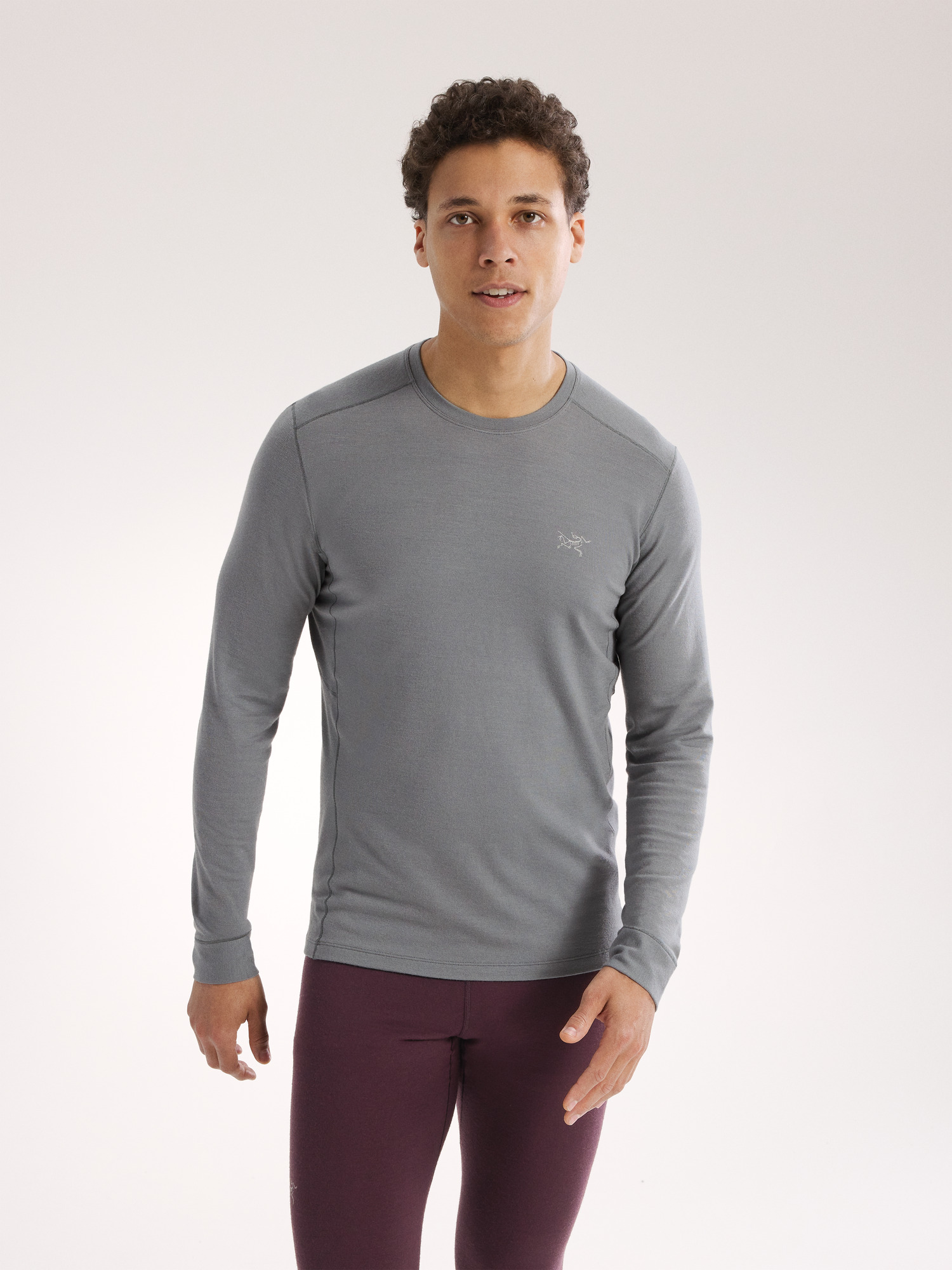 Rho Merino Wool Crew Neck LS Void Front View