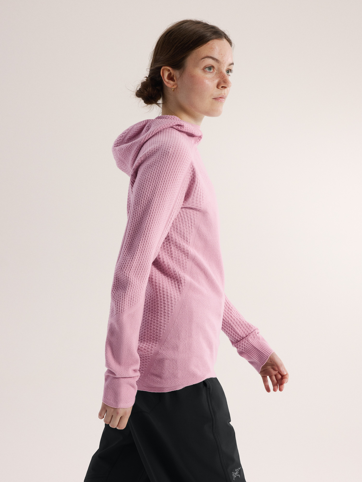 Hallam Merino Wool Hoody Women's Bliss Side View
