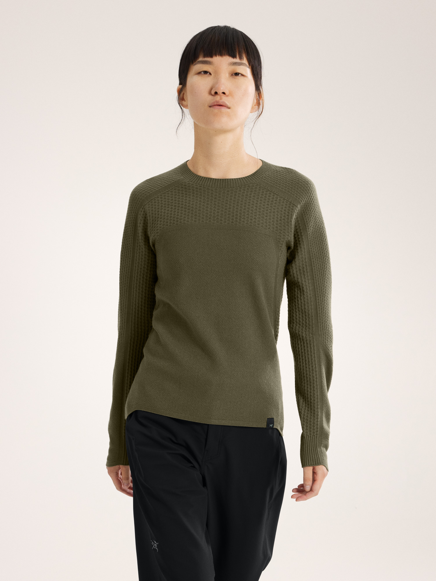 Hallam Merino Wool Crew Neck Women's Tatsu Front View