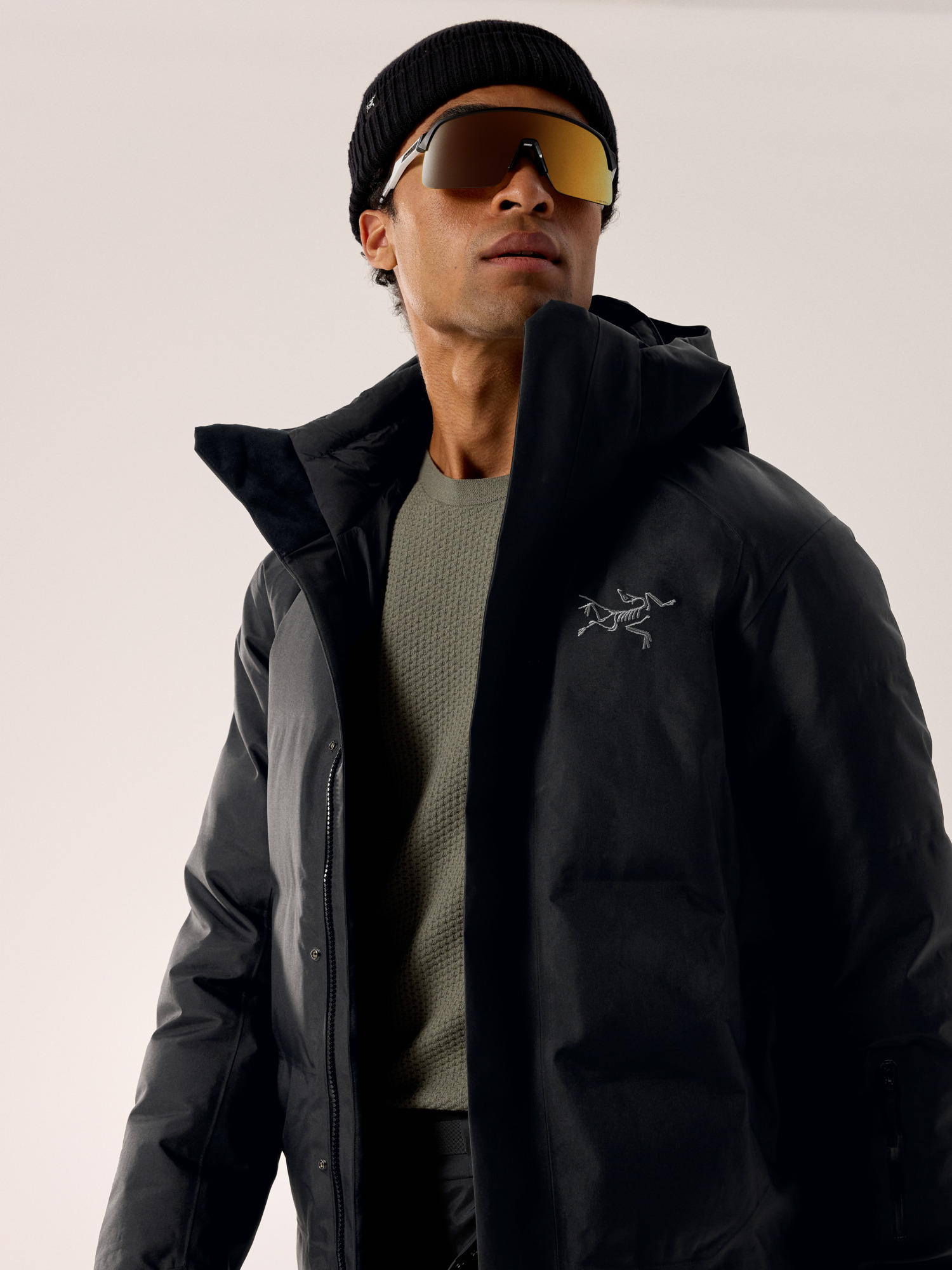 Hallam Merino Wool Crew Neck Shirt LS Forage Hover