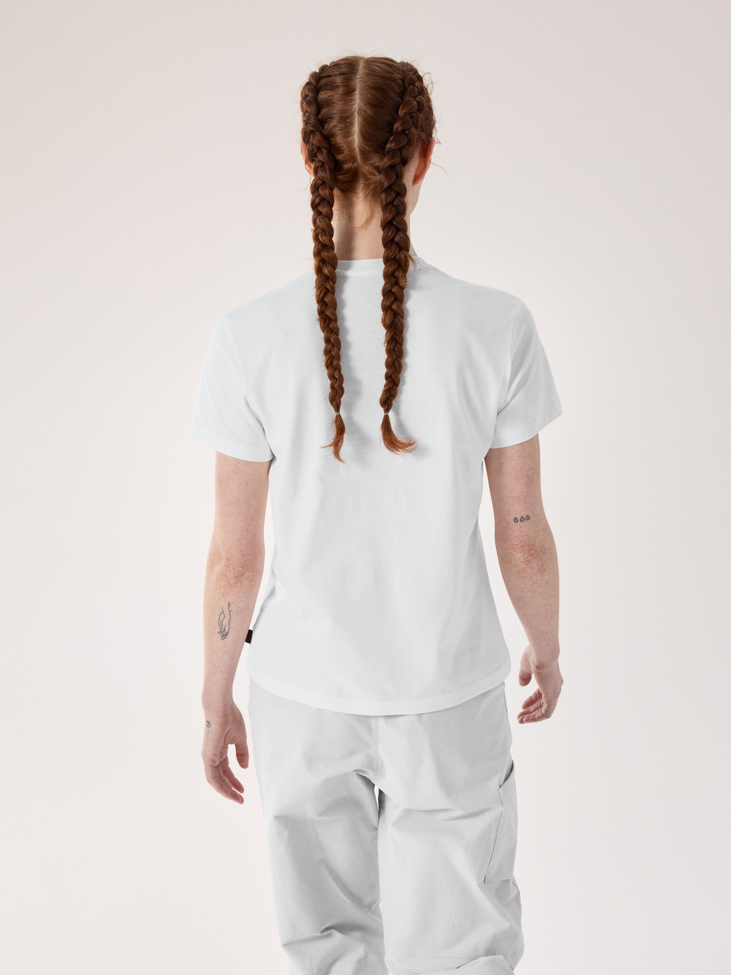 Arc'Word Cotton T-Shirt Women's White Light / Solitude Back View