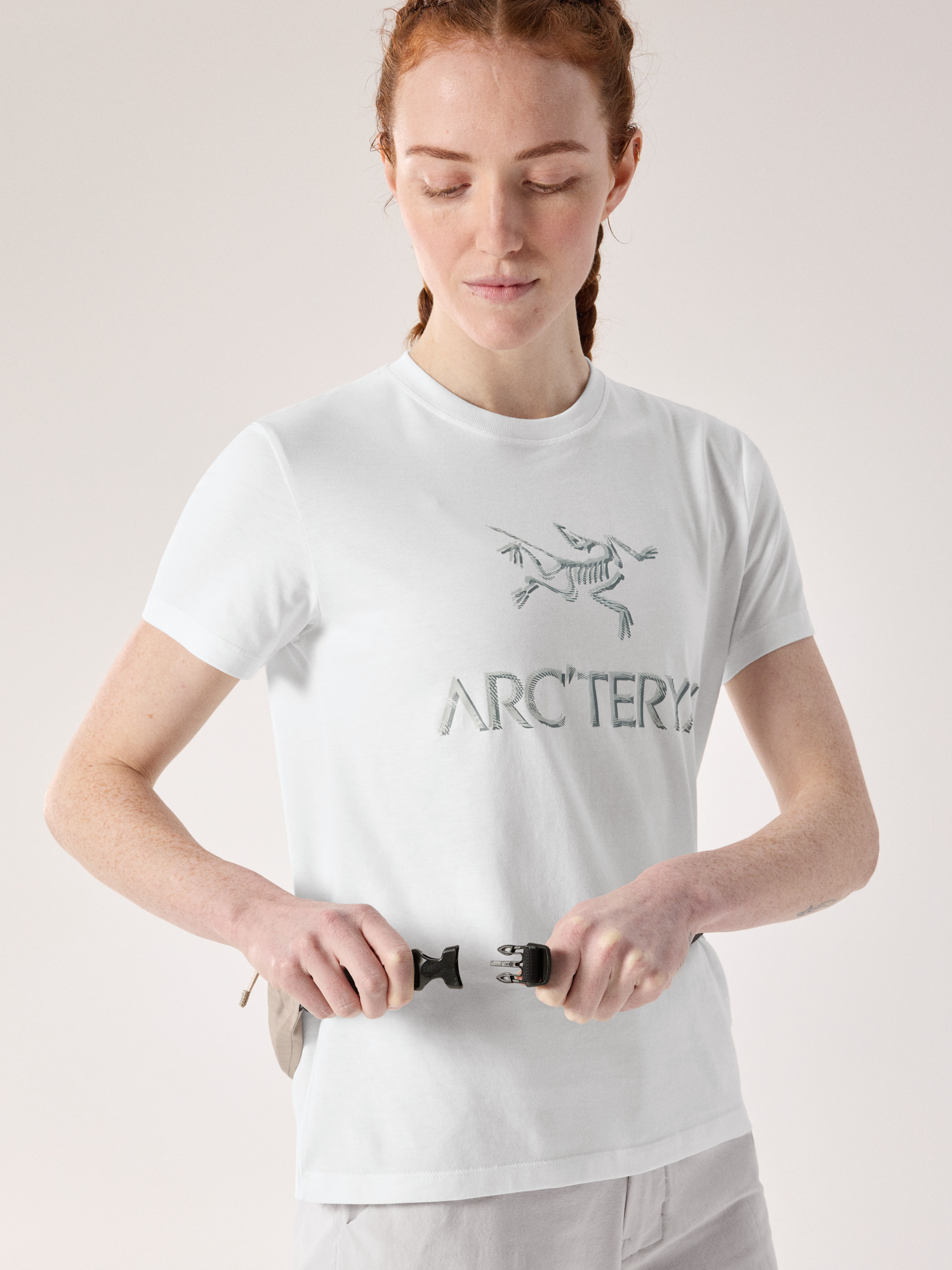 Arc'Word Cotton T-Shirt Women's White Light / Solitude Hover