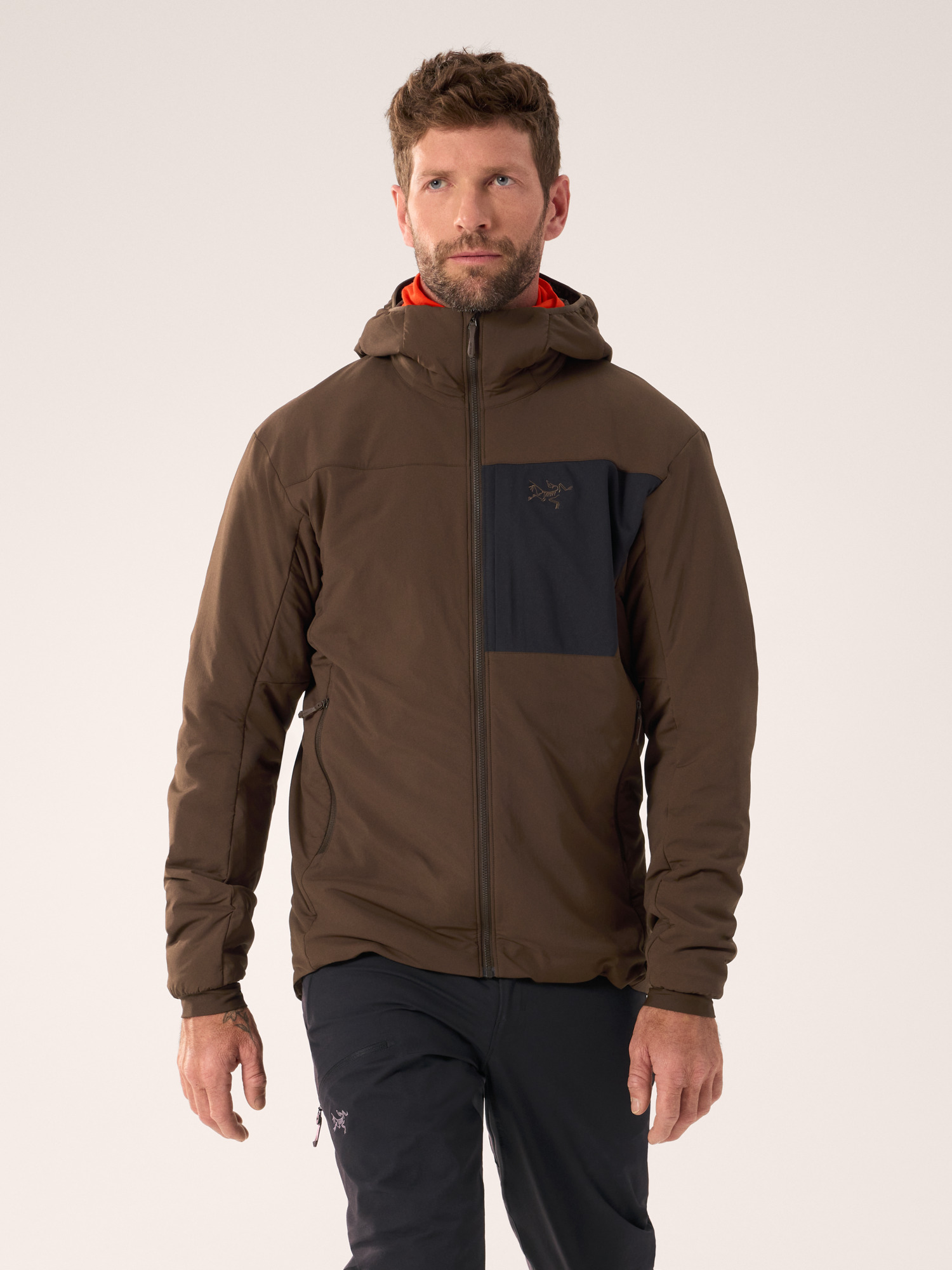 Proton Hoody Carob Front View