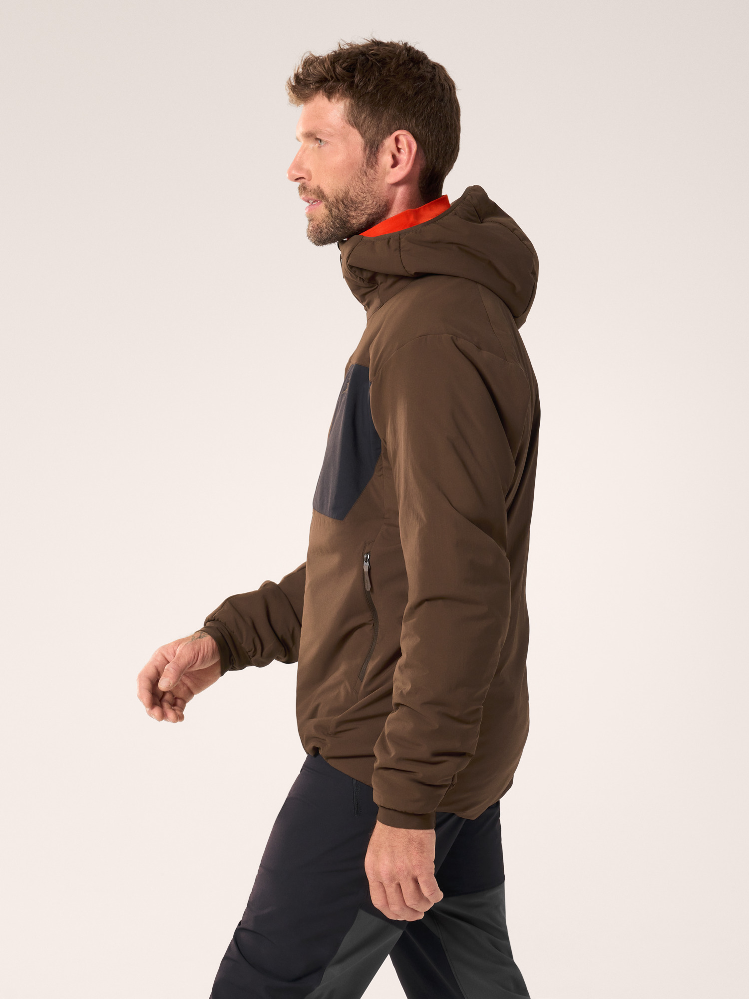 Proton Hoody Carob Side View