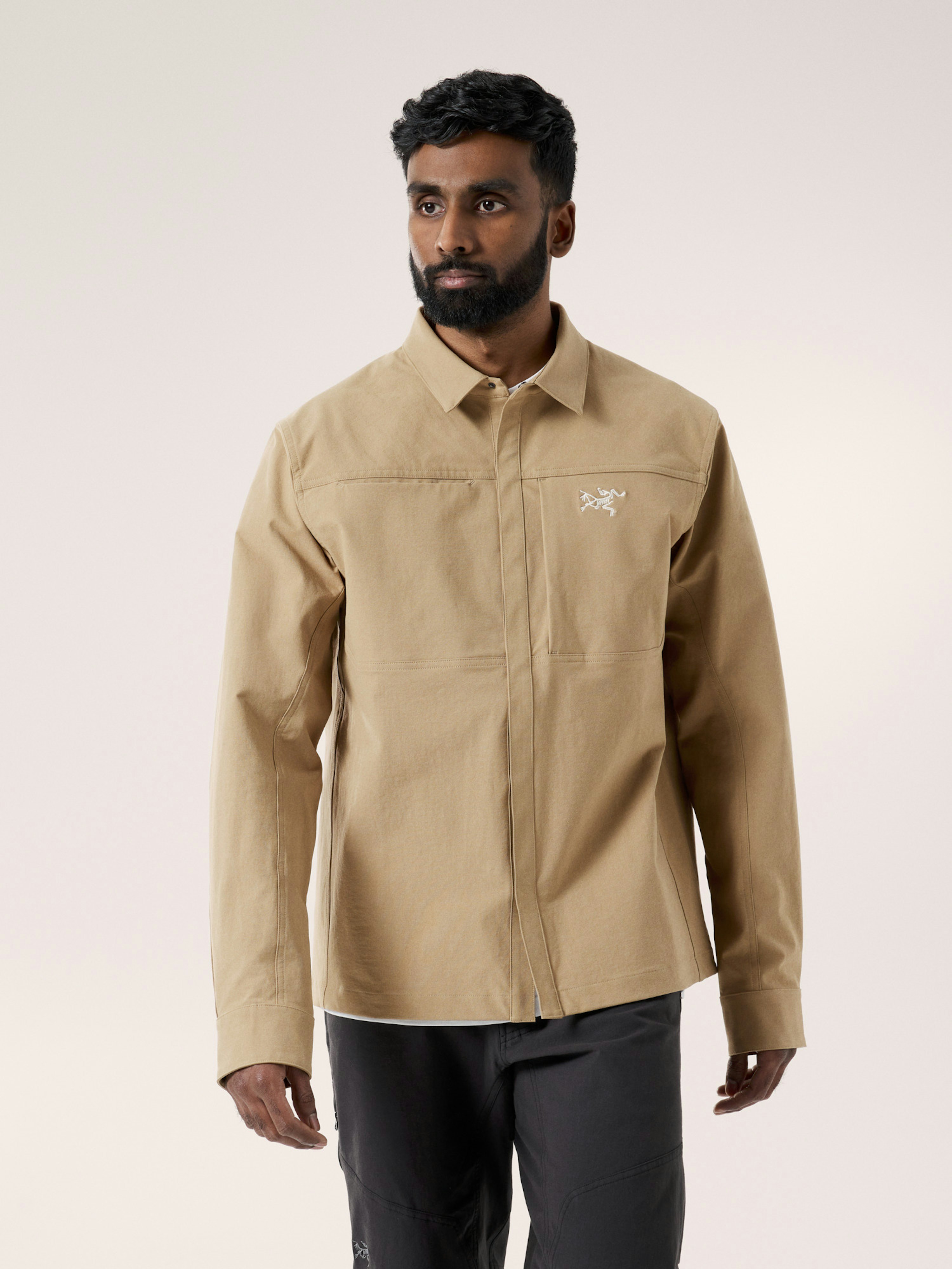 Cronin Cotton Overshirt Canvas Front View