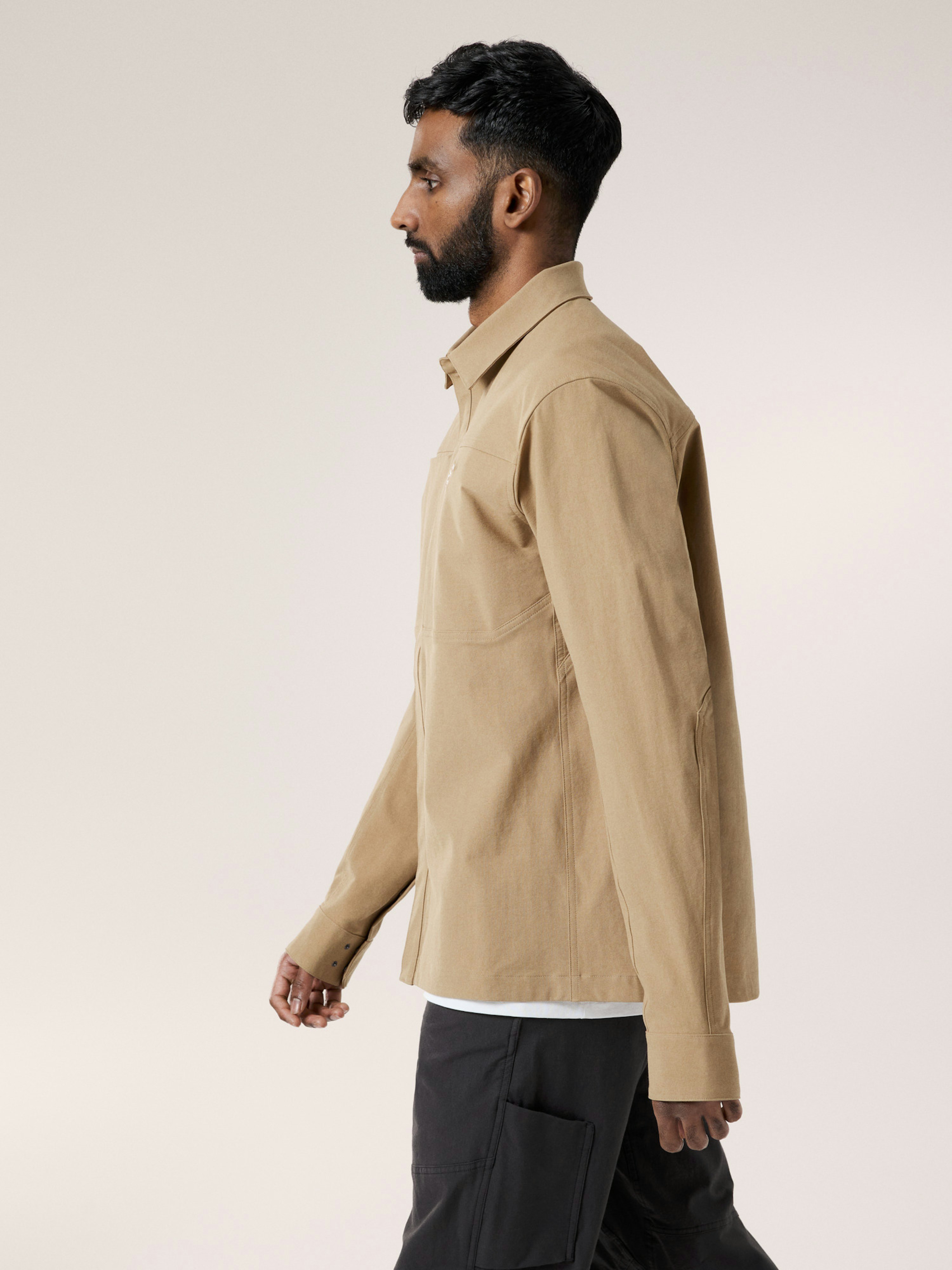 Cronin Cotton Overshirt Canvas Side View
