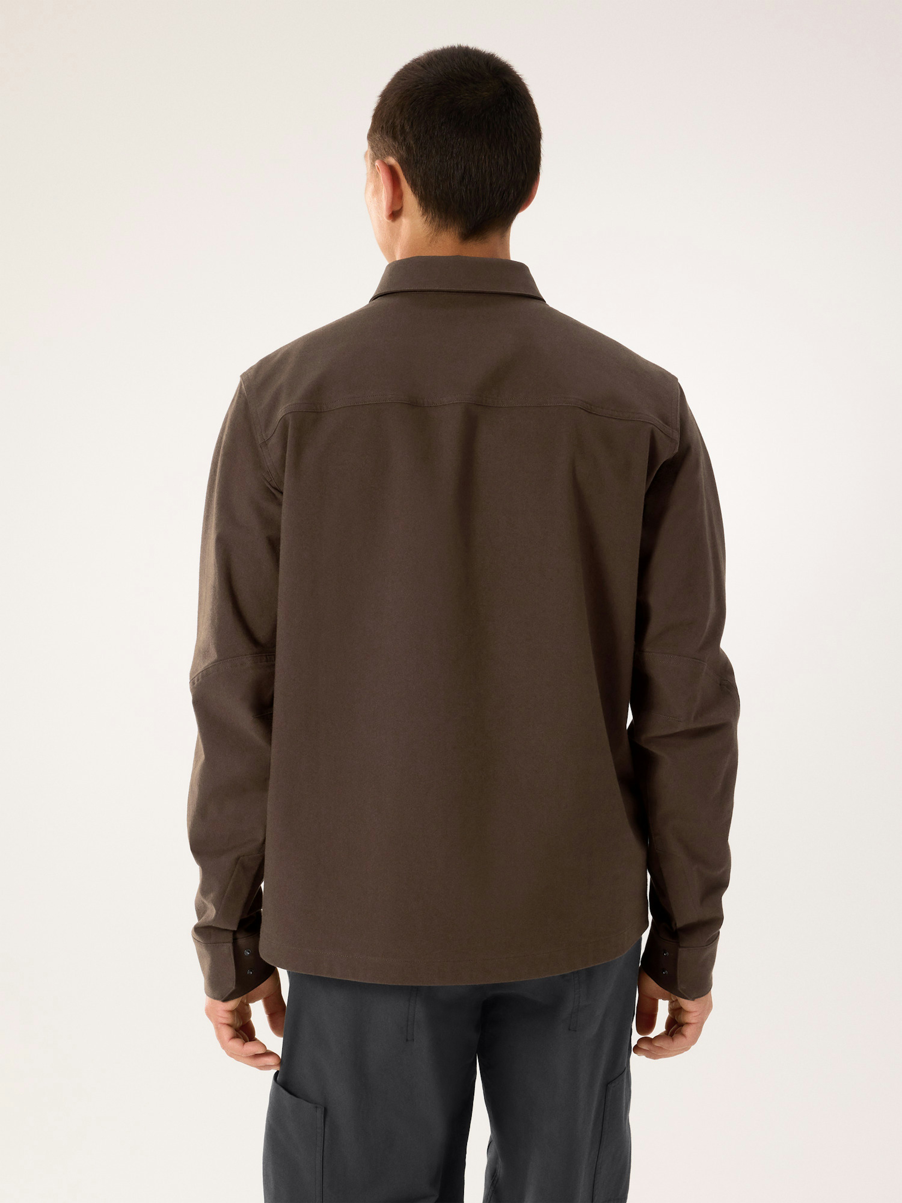 Cronin Cotton Overshirt Carob Back View